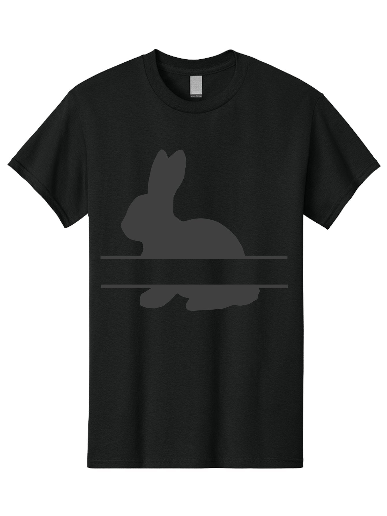 Rabbit-Silhouette Men'S Graphic Tee, 100% Cotton, Comfortable Casual Summer Wear, Machine Washable, Rabbit Silhouette, Minimalist Design, Simple Shape, Black Silhouette, Cute Rabbit, Modern Art, Creative Illustration, Simple Graphics Aad114 15