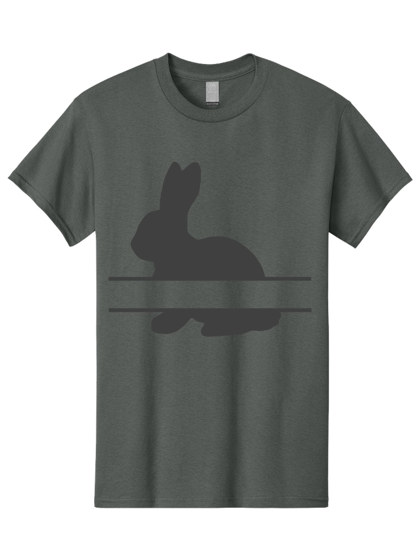 Rabbit-Silhouette Men'S Graphic Tee, 100% Cotton, Comfortable Casual Summer Wear, Machine Washable, Rabbit Silhouette, Minimalist Design, Simple Shape, Black Silhouette, Cute Rabbit, Modern Art, Creative Illustration, Simple Graphics Aad114 9