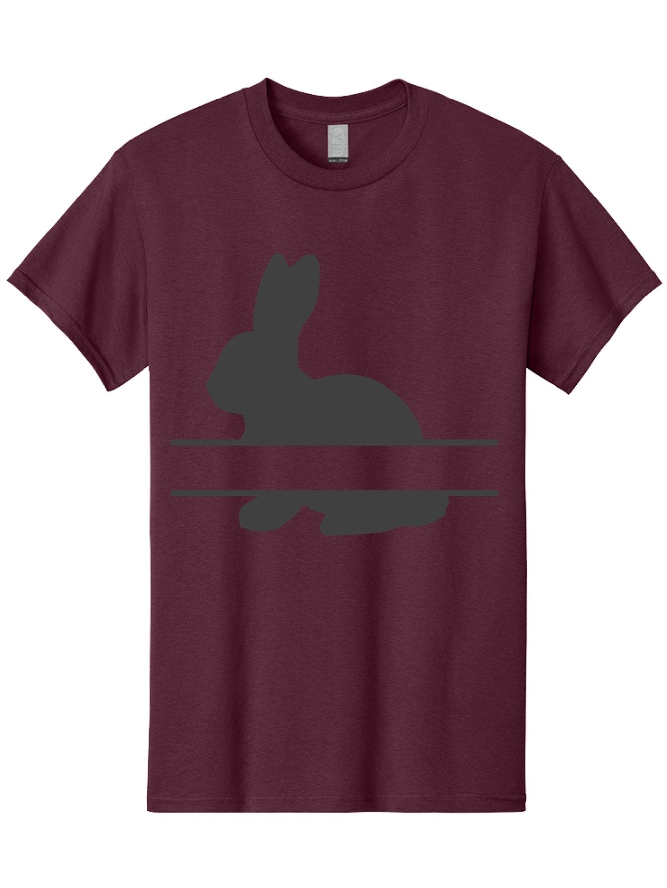 Rabbit-Silhouette Men'S Graphic Tee, 100% Cotton, Comfortable Casual Summer Wear, Machine Washable, Rabbit Silhouette, Minimalist Design, Simple Shape, Black Silhouette, Cute Rabbit, Modern Art, Creative Illustration, Simple Graphics Aad114 3