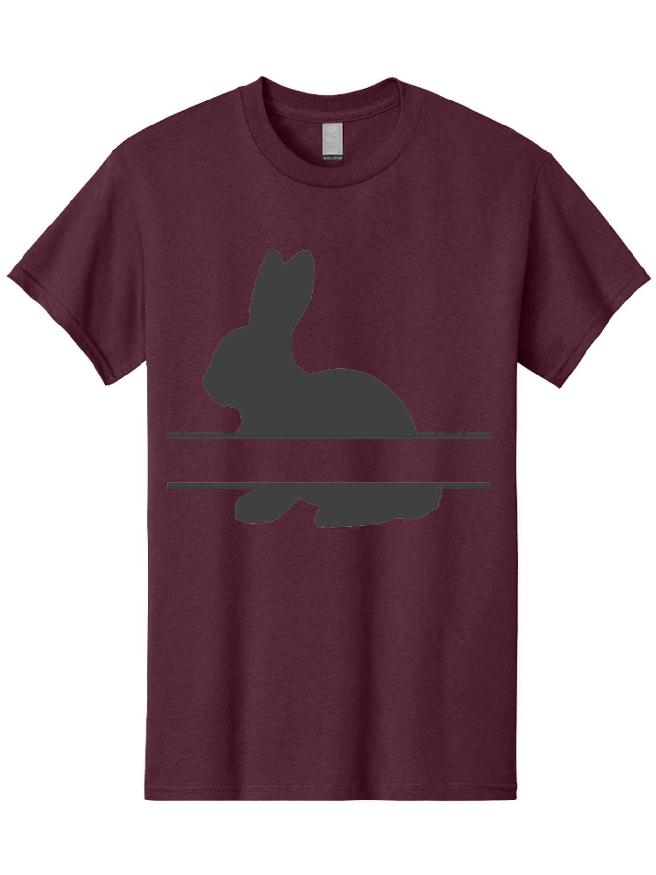 Rabbit-Silhouette Men'S Graphic Tee, 100% Cotton, Comfortable Casual Summer Wear, Machine Washable, Rabbit Silhouette, Minimalist Design, Simple Shape, Black Silhouette, Cute Rabbit, Modern Art, Creative Illustration, Simple Graphics Aad114 17