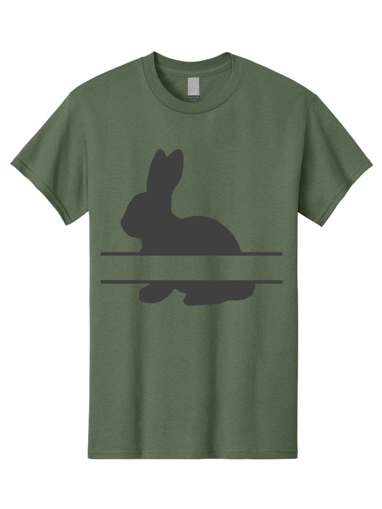 Rabbit-Silhouette Men'S Graphic Tee, 100% Cotton, Comfortable Casual Summer Wear, Machine Washable, Rabbit Silhouette, Minimalist Design, Simple Shape, Black Silhouette, Cute Rabbit, Modern Art, Creative Illustration, Simple Graphics Aad114 14