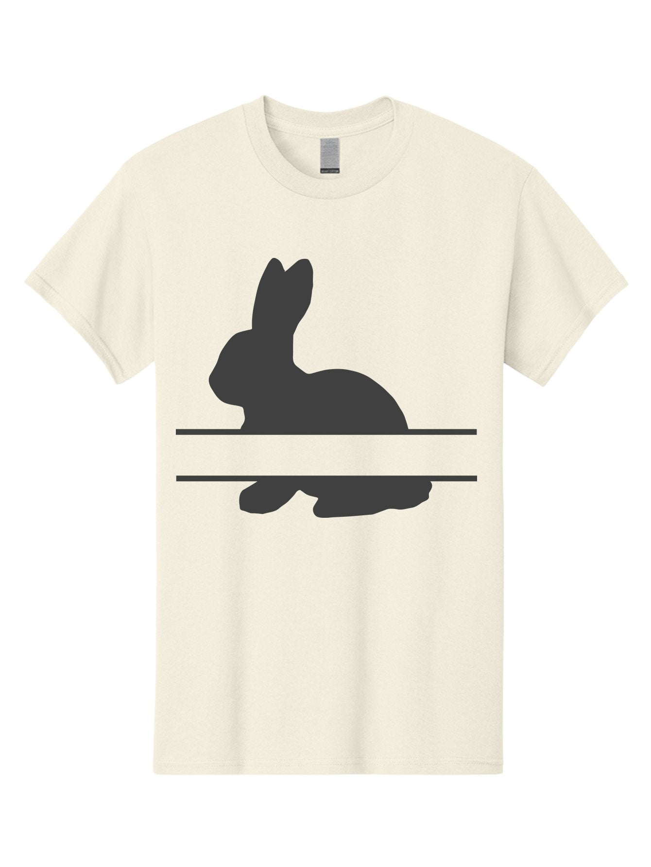 Rabbit-Silhouette Men'S Graphic Tee, 100% Cotton, Comfortable Casual Summer Wear, Machine Washable, Rabbit Silhouette, Minimalist Design, Simple Shape, Black Silhouette, Cute Rabbit, Modern Art, Creative Illustration, Simple Graphics Aad114 10