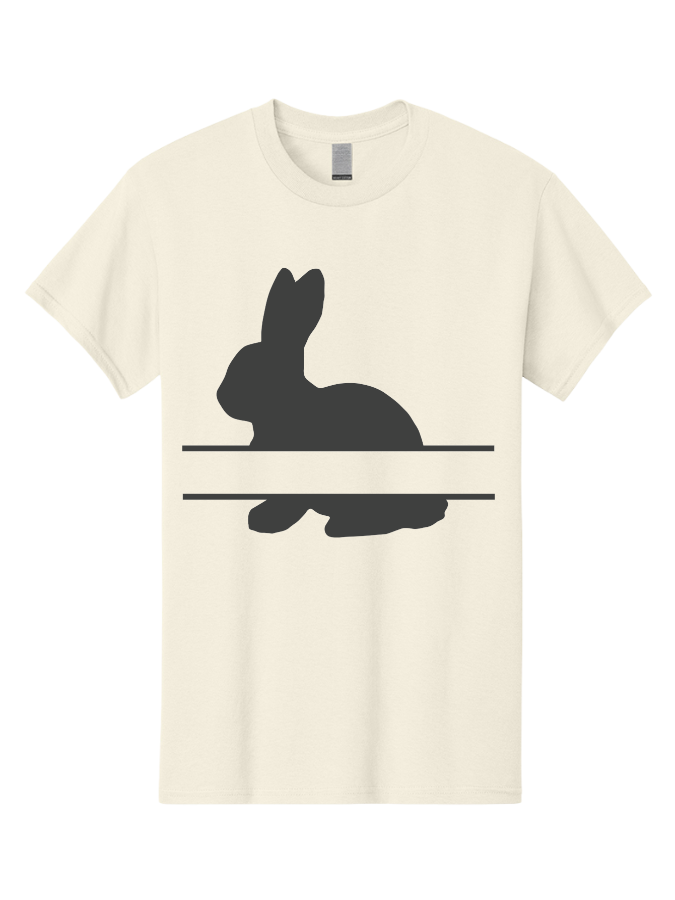 Rabbit-Silhouette Men'S Graphic Tee, 100% Cotton, Comfortable Casual Summer Wear, Machine Washable, Rabbit Silhouette, Minimalist Design, Simple Shape, Black Silhouette, Cute Rabbit, Modern Art, Creative Illustration, Simple Graphics Aad114 27