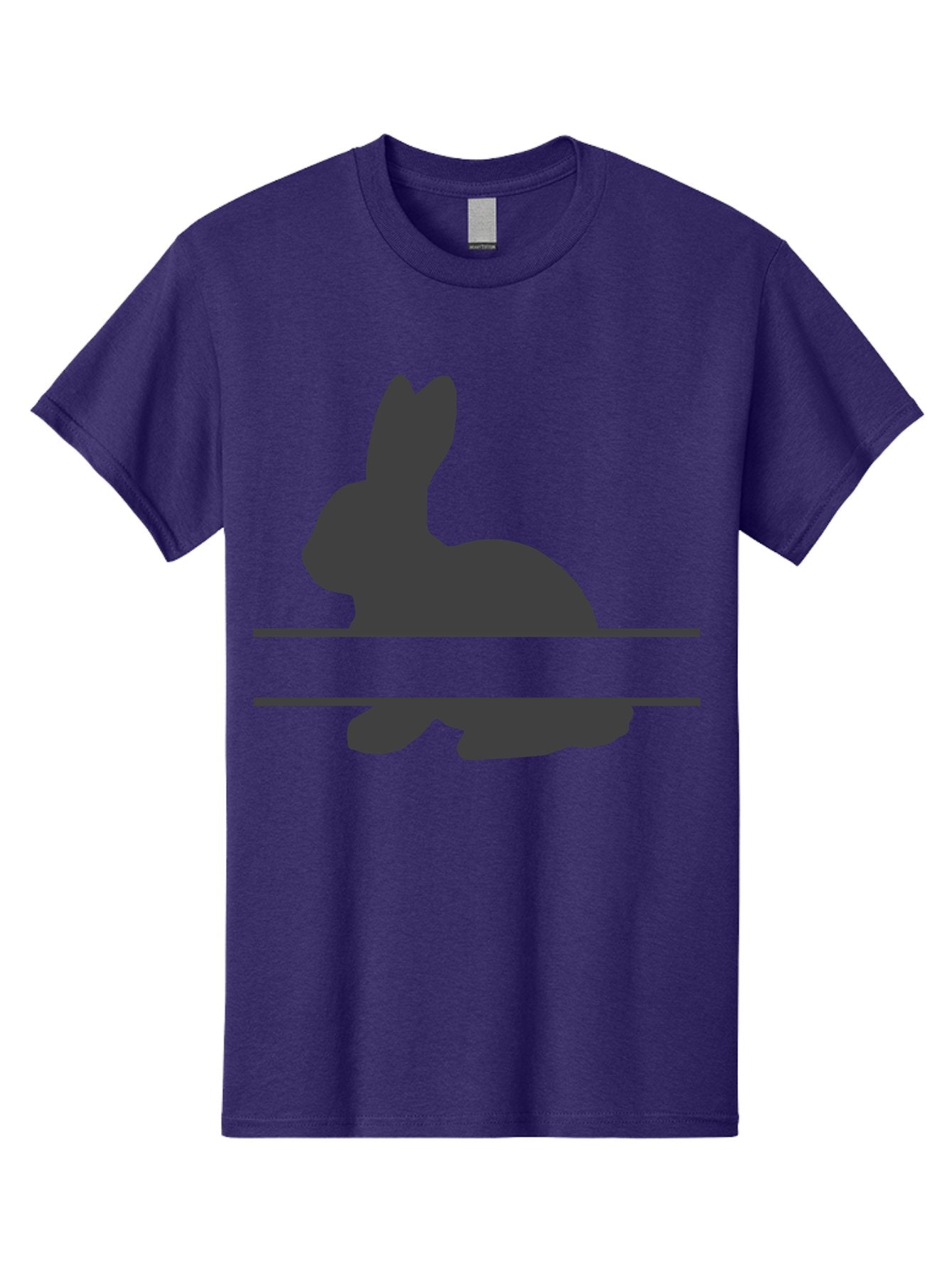 Rabbit-Silhouette Men'S Graphic Tee, 100% Cotton, Comfortable Casual Summer Wear, Machine Washable, Rabbit Silhouette, Minimalist Design, Simple Shape, Black Silhouette, Cute Rabbit, Modern Art, Creative Illustration, Simple Graphics Aad114 12