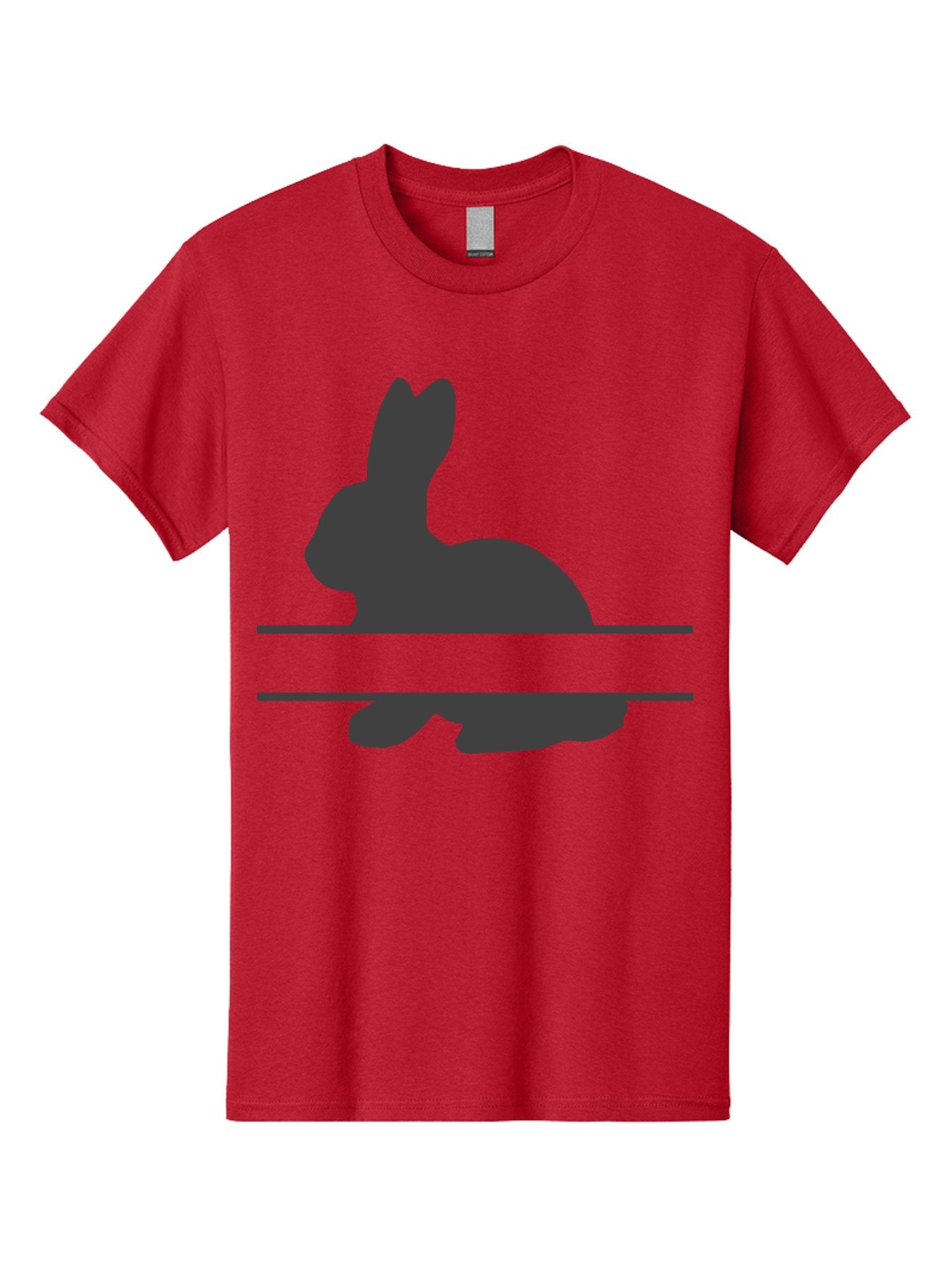 Rabbit-Silhouette Men'S Graphic Tee, 100% Cotton, Comfortable Casual Summer Wear, Machine Washable, Rabbit Silhouette, Minimalist Design, Simple Shape, Black Silhouette, Cute Rabbit, Modern Art, Creative Illustration, Simple Graphics Aad114 5