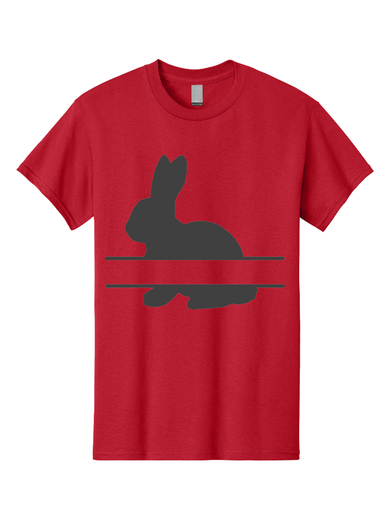 Rabbit-Silhouette Men'S Graphic Tee, 100% Cotton, Comfortable Casual Summer Wear, Machine Washable, Rabbit Silhouette, Minimalist Design, Simple Shape, Black Silhouette, Cute Rabbit, Modern Art, Creative Illustration, Simple Graphics Aad114 15