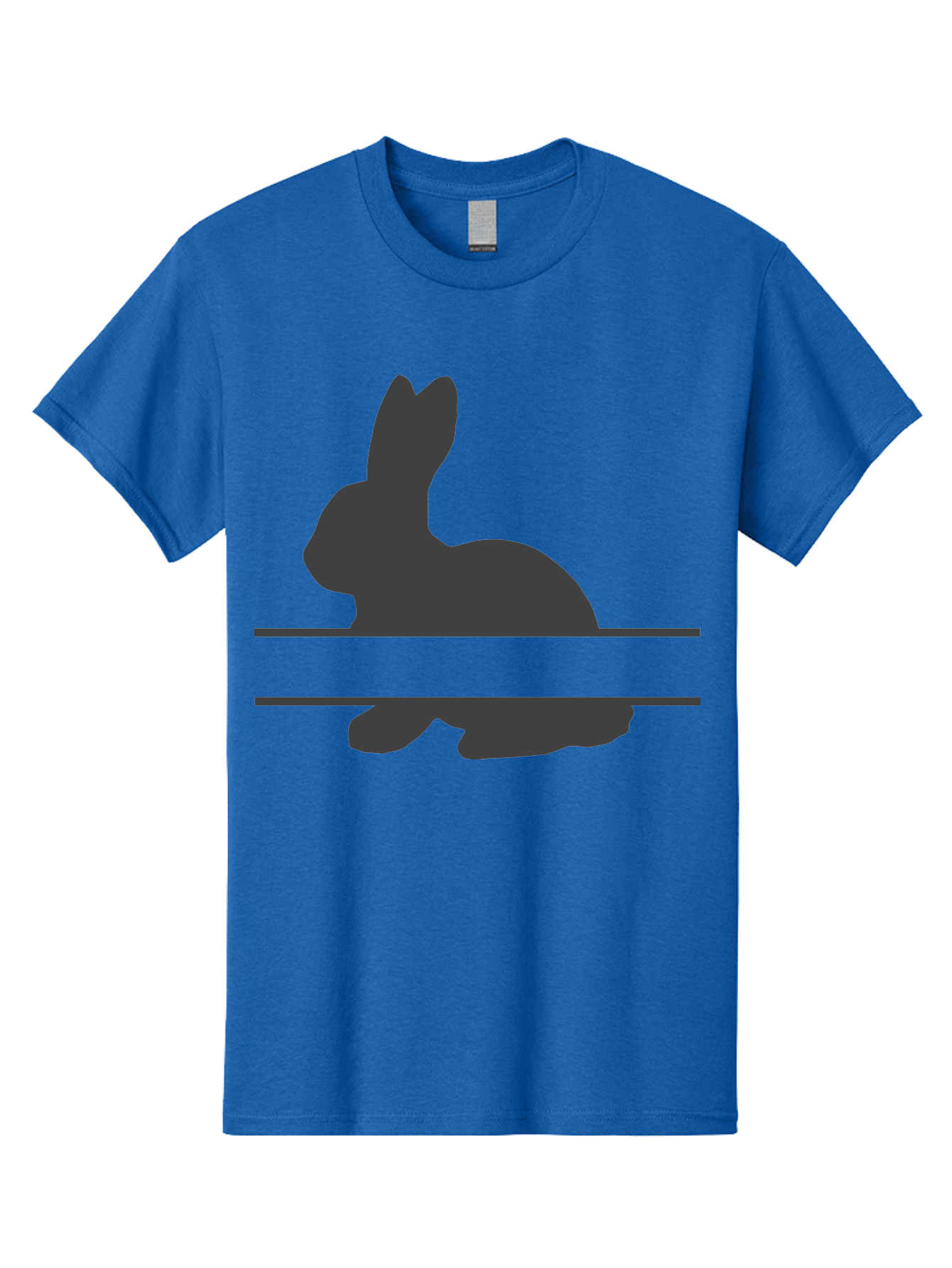 Rabbit-Silhouette Men'S Graphic Tee, 100% Cotton, Comfortable Casual Summer Wear, Machine Washable, Rabbit Silhouette, Minimalist Design, Simple Shape, Black Silhouette, Cute Rabbit, Modern Art, Creative Illustration, Simple Graphics Aad114 19
