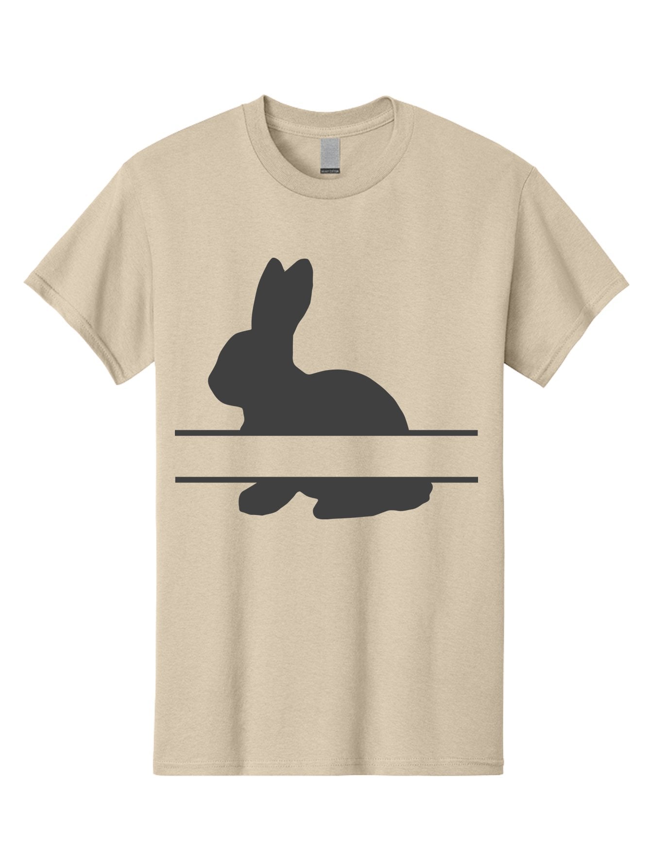 Rabbit-Silhouette Men'S Graphic Tee, 100% Cotton, Comfortable Casual Summer Wear, Machine Washable, Rabbit Silhouette, Minimalist Design, Simple Shape, Black Silhouette, Cute Rabbit, Modern Art, Creative Illustration, Simple Graphics Aad114 13