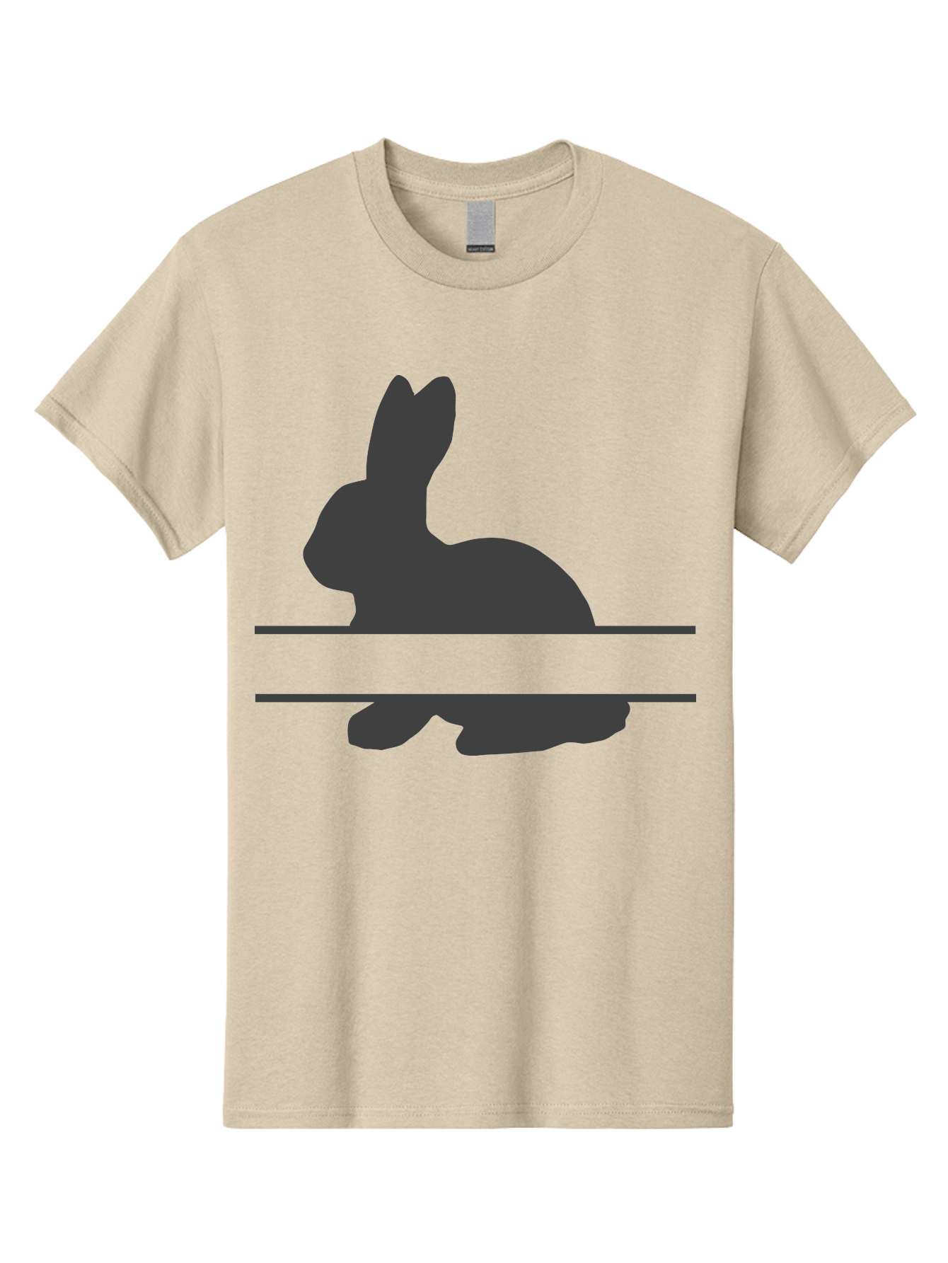 Rabbit-Silhouette Men'S Graphic Tee, 100% Cotton, Comfortable Casual Summer Wear, Machine Washable, Rabbit Silhouette, Minimalist Design, Simple Shape, Black Silhouette, Cute Rabbit, Modern Art, Creative Illustration, Simple Graphics Aad114 29