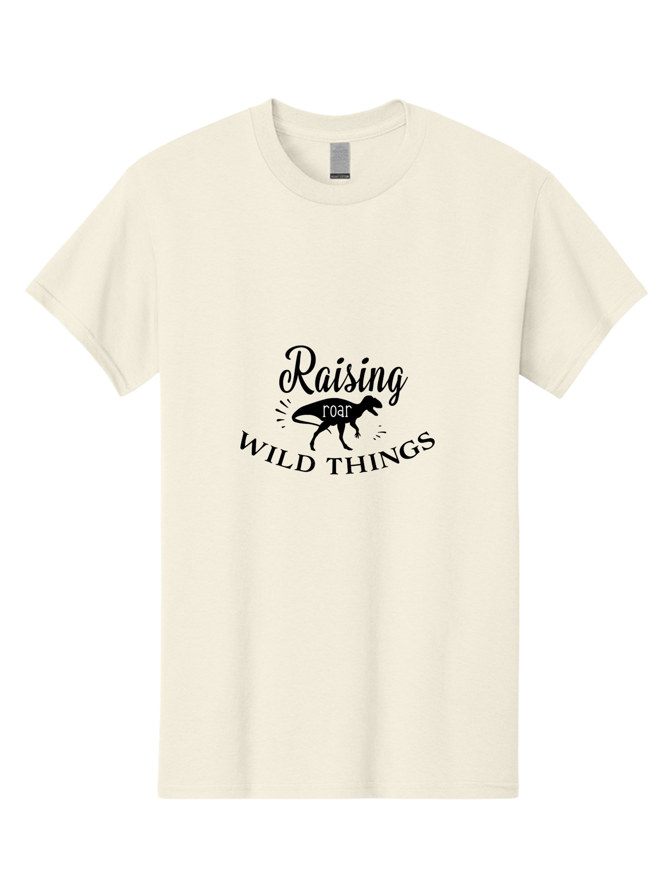 Raising-Wild-Things Men'S Graphic Tee, 100% Cotton, Comfortable Casual Summer Wear, Machine Washable, Raising Wild Things, Dinosaur Roar, T-Shirt Design, Funny Quote, Witty Phrase, Parenting Humor, Wild Child, Dino Love, Prehistoric Fun Aad116 15