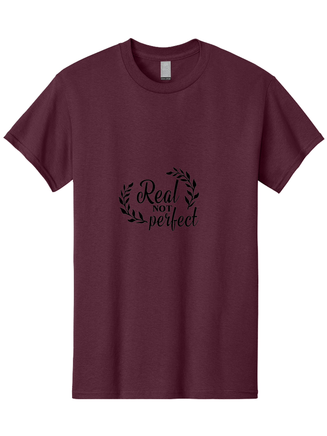 Real-Not-Perfect Men'S Graphic Tee, 100% Cotton, Comfortable Casual Summer Wear, Machine Washable, Motivational Quotes, Inspirational Sayings, Positive Affirmations, Self-Acceptance, Self-Love, Body Positivity, Empowerment, Laurel Wreath, Aad118 29