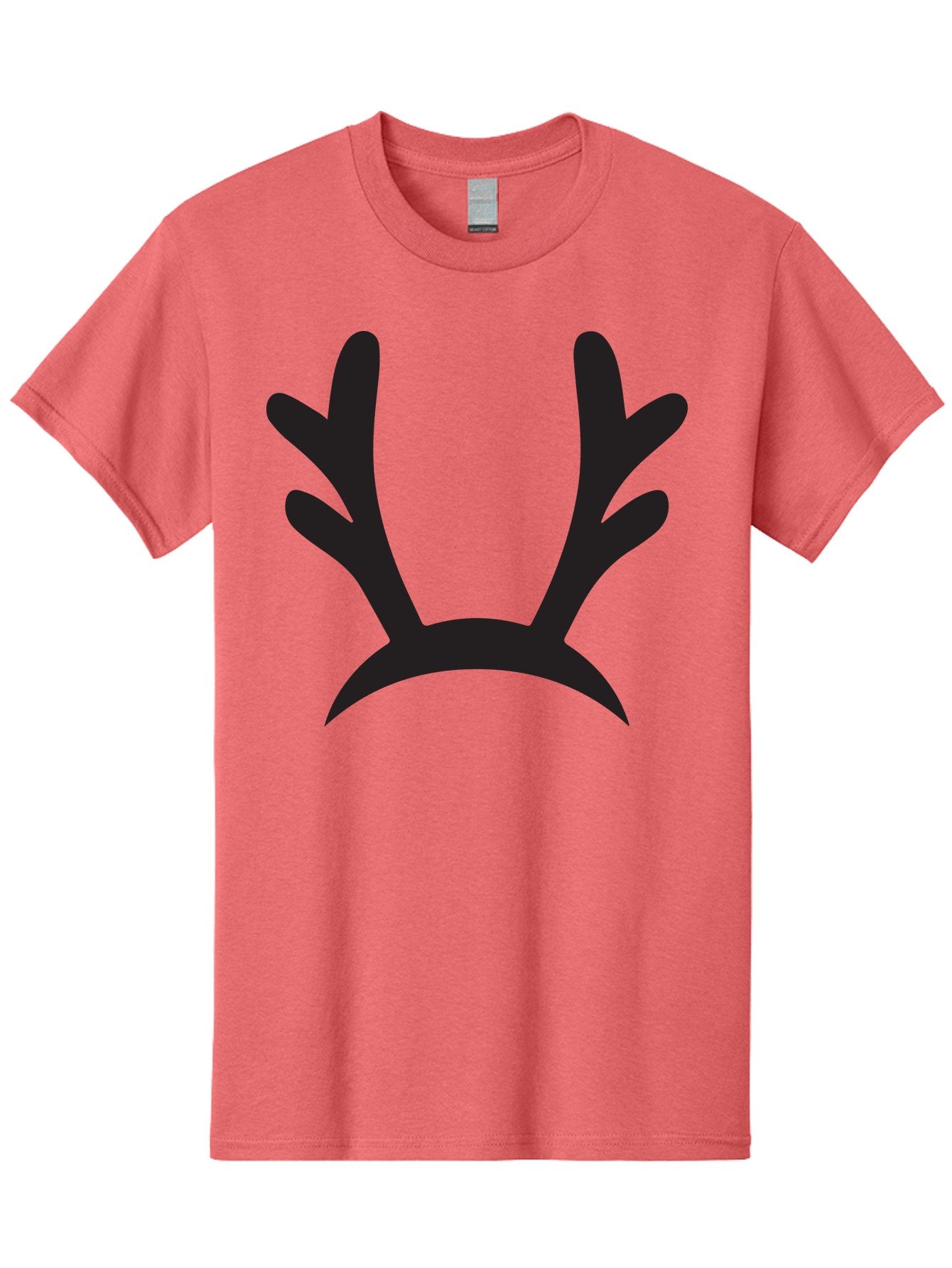 Reindeer-Antlers Men'S Graphic Tee, 100% Cotton, Comfortable Casual Summer Wear, Machine Washable, Reindeer Antlers, Festive Accessories, Holiday Decorations, Christmas Attire, Party Props, Novelty Headbands, Antler Headband Aad121