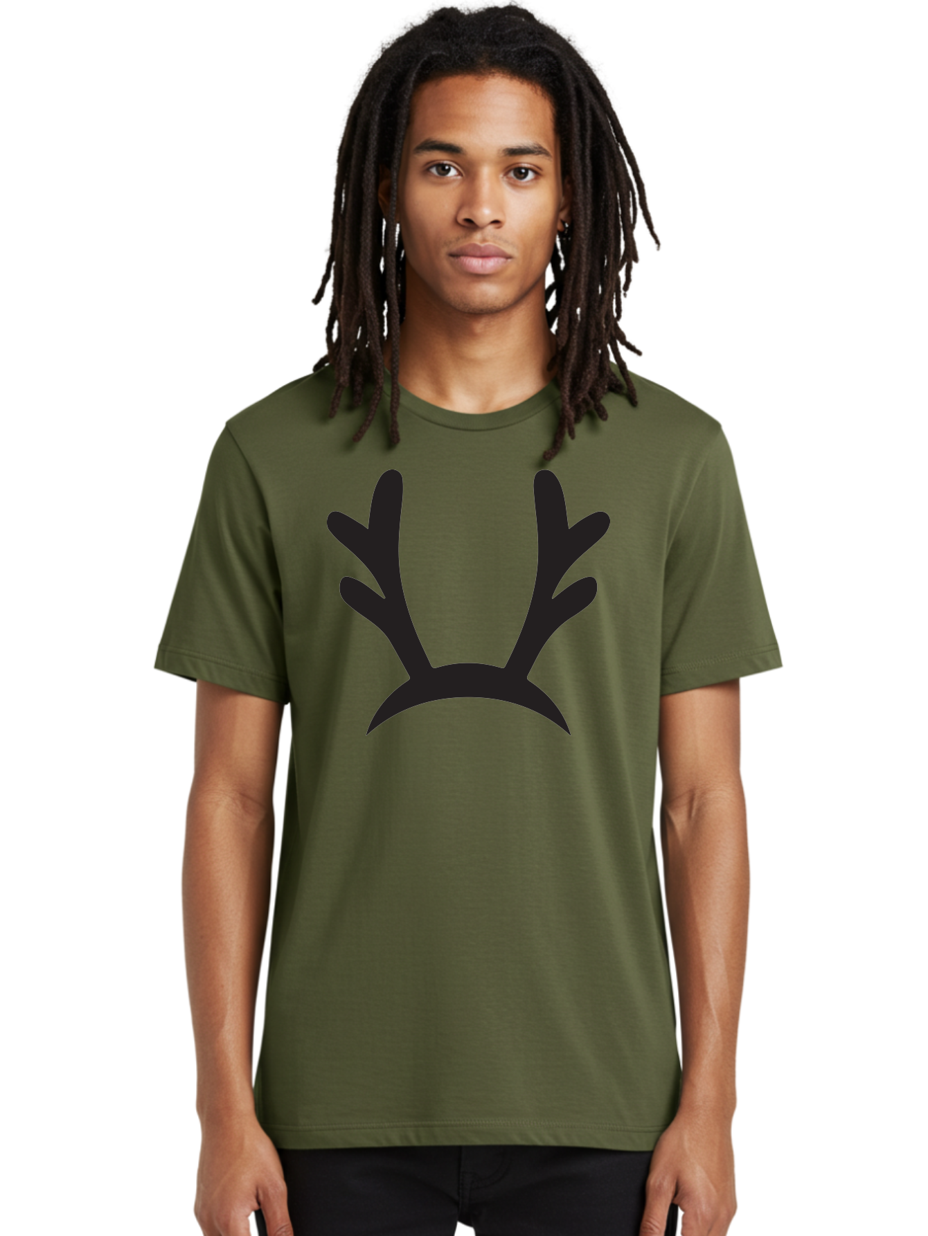 Reindeer-Antlers Men'S Graphic Tee, 100% Cotton, Comfortable Casual Summer Wear, Machine Washable, Reindeer Antlers, Festive Accessories, Holiday Decorations, Christmas Attire, Party Props, Novelty Headbands, Antler Headband Aad121 8