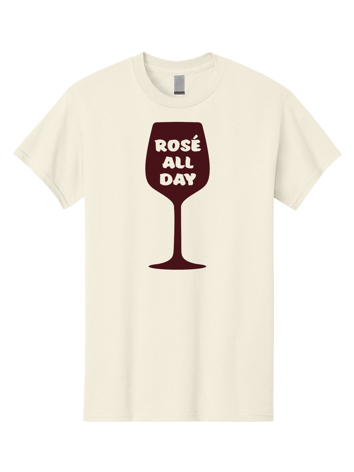 Rose-All-Day Men'S Graphic Tee, 100% Cotton, Comfortable Casual Summer Wear, Machine Washable, Wine Glass, Rose Wine, Rosé All Day, Wine Lover, Relaxed Atmosphere, Casual Drinking, Fun Phrase, Wine Culture Aad131 15