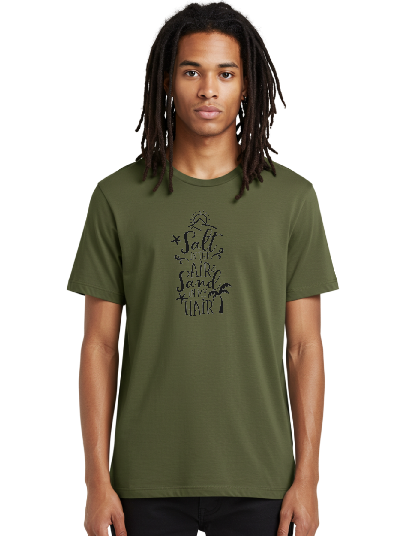 Salt-In-The-Air-Sand-In-My-Hair Men'S Graphic Tee, 100% Cotton, Comfortable Casual Summer Wear, Machine Washable, Beach Quote, Coastal Vibe, Ocean Breeze, Seaside Charm, Summer Inspiration, Salt In The Air & Sand In My Hair, Beachy Feel, Aad133 28