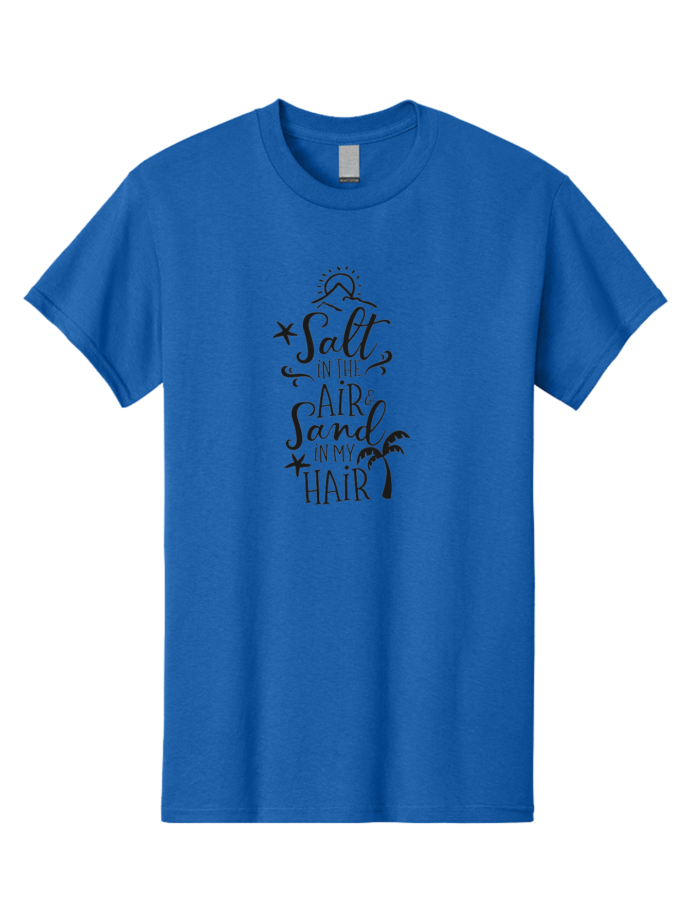 Salt-In-The-Air-Sand-In-My-Hair Men'S Graphic Tee, 100% Cotton, Comfortable Casual Summer Wear, Machine Washable, Beach Quote, Coastal Vibe, Ocean Breeze, Seaside Charm, Summer Inspiration, Salt In The Air & Sand In My Hair, Beachy Feel, Aad133 13