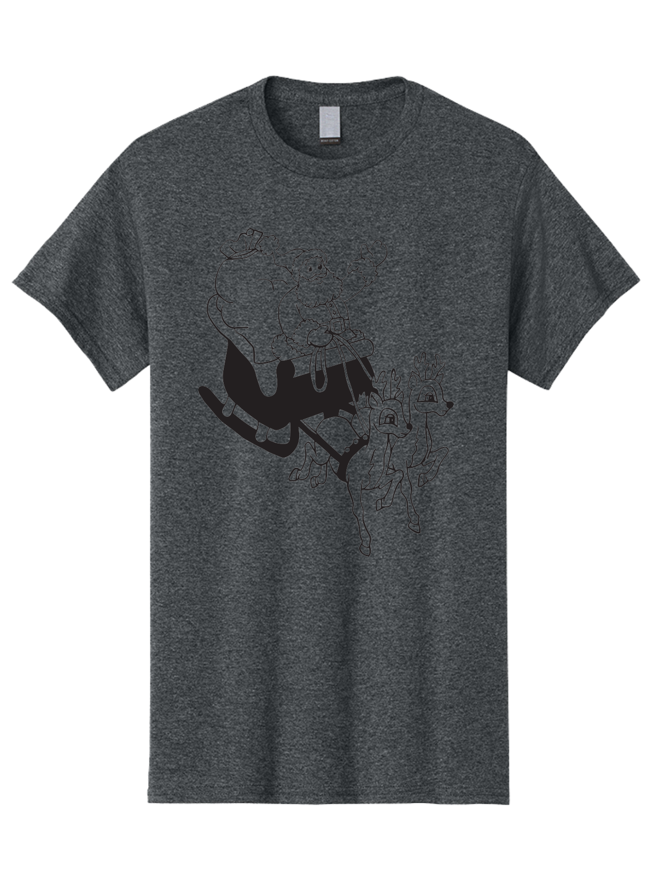 Santa-Claus Men'S Graphic Tee, 100% Cotton, Comfortable Casual Summer Wear, Machine Washable, Santa Claus, Christmas Magic, Festive Holiday, Jolly Old Elf, Reindeer In Flight, Gift Giving Season, Merry Christmas, Holiday Cheer Aad134 17
