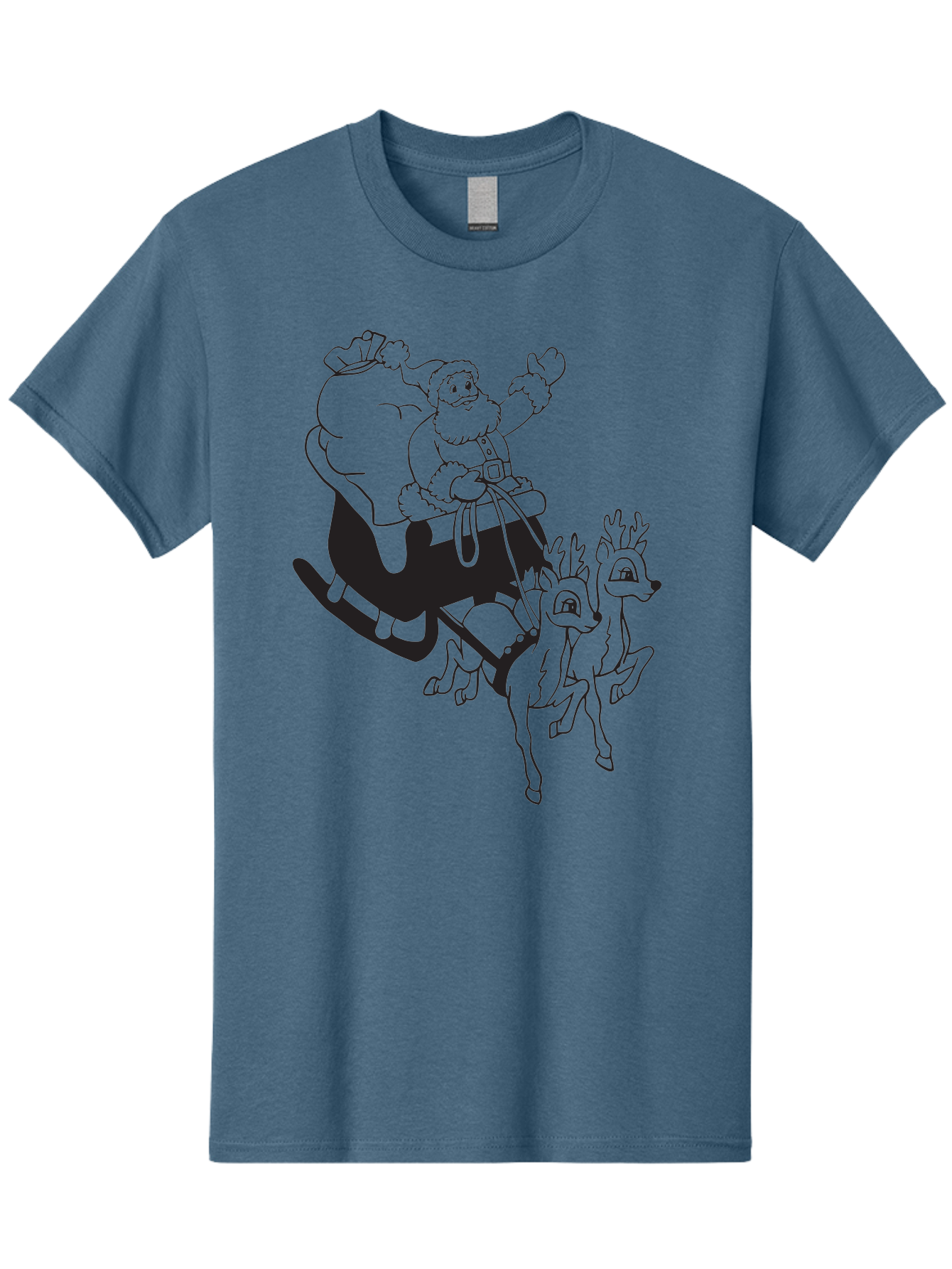Santa-Claus Men'S Graphic Tee, 100% Cotton, Comfortable Casual Summer Wear, Machine Washable, Santa Claus, Christmas Magic, Festive Holiday, Jolly Old Elf, Reindeer In Flight, Gift Giving Season, Merry Christmas, Holiday Cheer Aad134 7