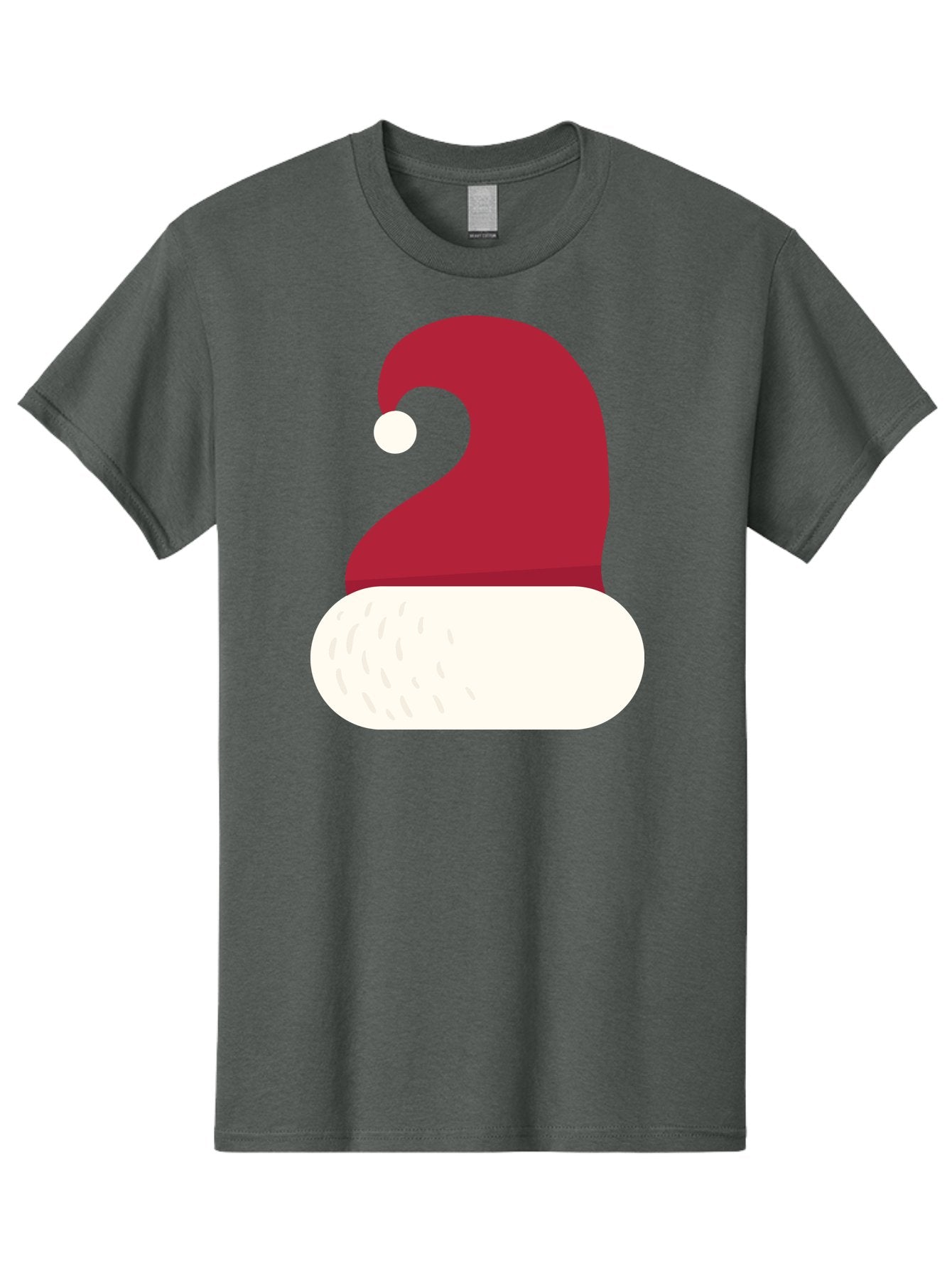 Santa-Hat Men'S Graphic Tee, 100% Cotton, Comfortable Casual Summer Wear, Machine Washable, Santa Hat, Christmas Hat, Red And White Hat, Winter Clothing, Festive Accessory, Holiday Fashion, Cartoon Style, Digital Illustration Aad135 12