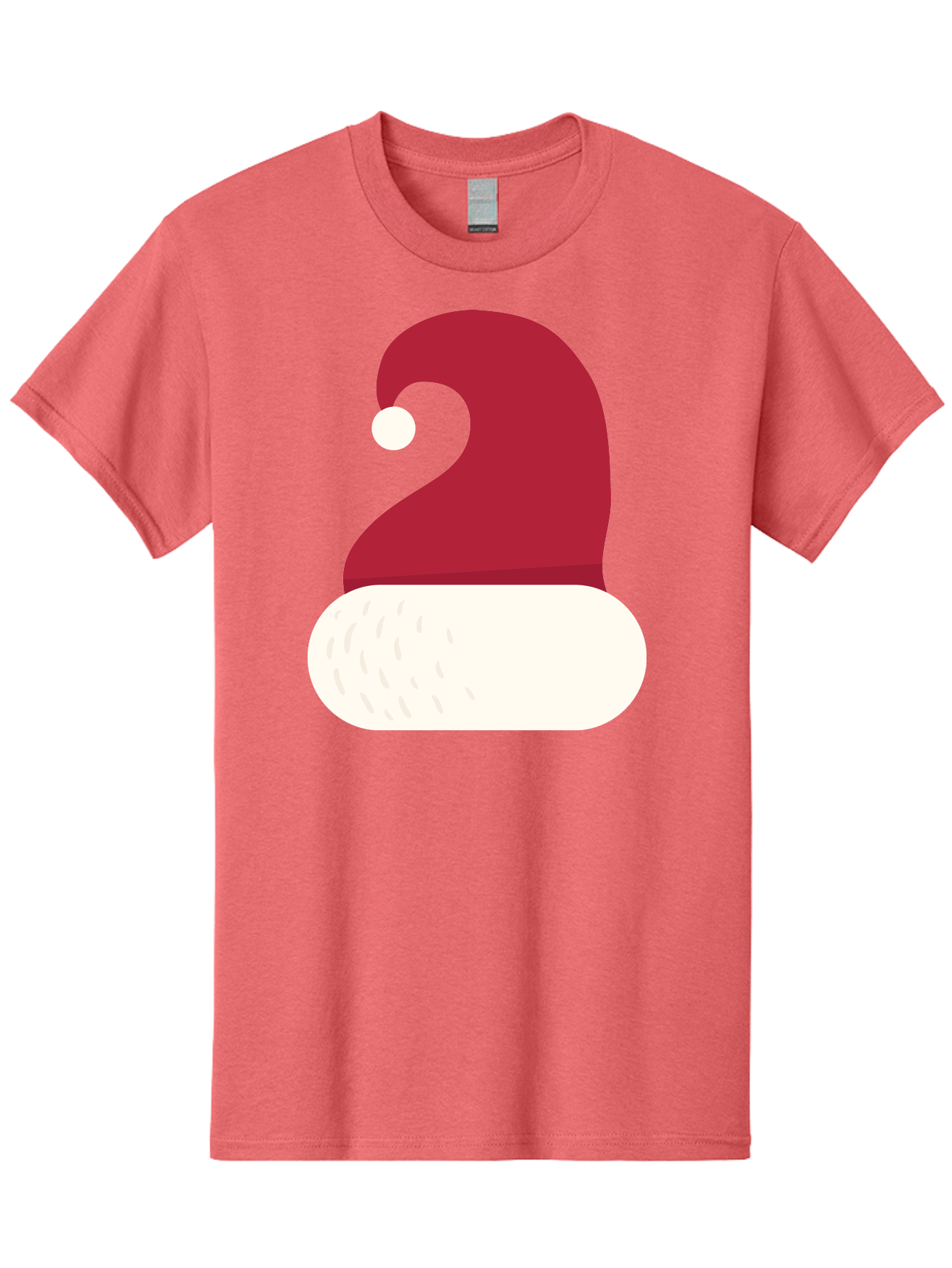 Santa-Hat Men'S Graphic Tee, 100% Cotton, Comfortable Casual Summer Wear, Machine Washable, Santa Hat, Christmas Hat, Red And White Hat, Winter Clothing, Festive Accessory, Holiday Fashion, Cartoon Style, Digital Illustration Aad135 19