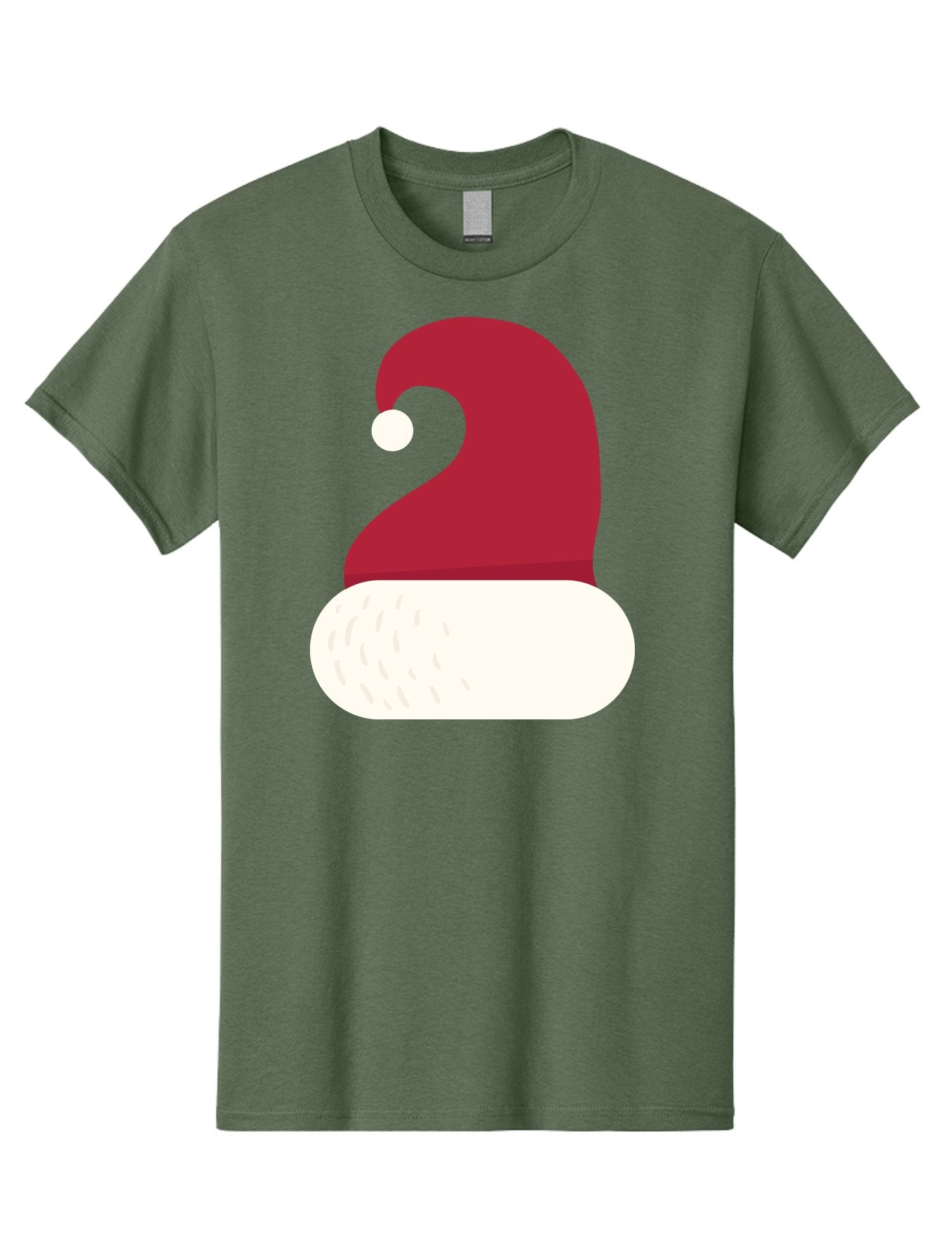 Santa-Hat Men'S Graphic Tee, 100% Cotton, Comfortable Casual Summer Wear, Machine Washable, Santa Hat, Christmas Hat, Red And White Hat, Winter Clothing, Festive Accessory, Holiday Fashion, Cartoon Style, Digital Illustration Aad135 14