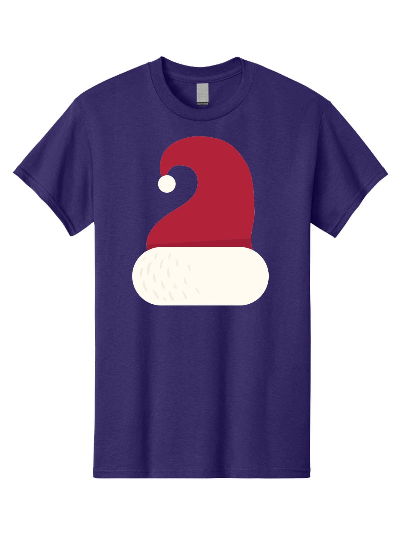 Santa-Hat Men'S Graphic Tee, 100% Cotton, Comfortable Casual Summer Wear, Machine Washable, Santa Hat, Christmas Hat, Red And White Hat, Winter Clothing, Festive Accessory, Holiday Fashion, Cartoon Style, Digital Illustration Aad135