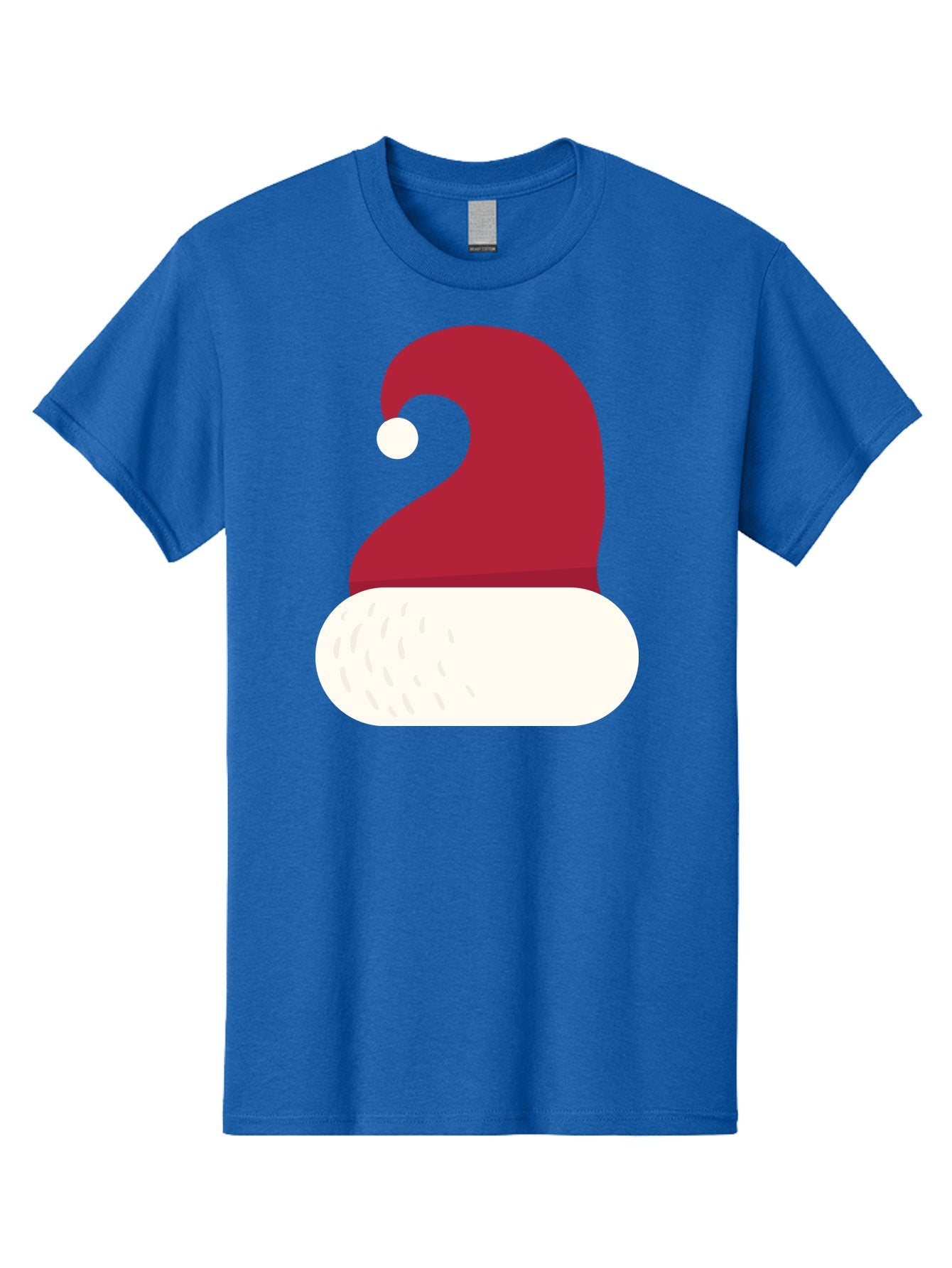 Santa-Hat Men'S Graphic Tee, 100% Cotton, Comfortable Casual Summer Wear, Machine Washable, Santa Hat, Christmas Hat, Red And White Hat, Winter Clothing, Festive Accessory, Holiday Fashion, Cartoon Style, Digital Illustration Aad135 10