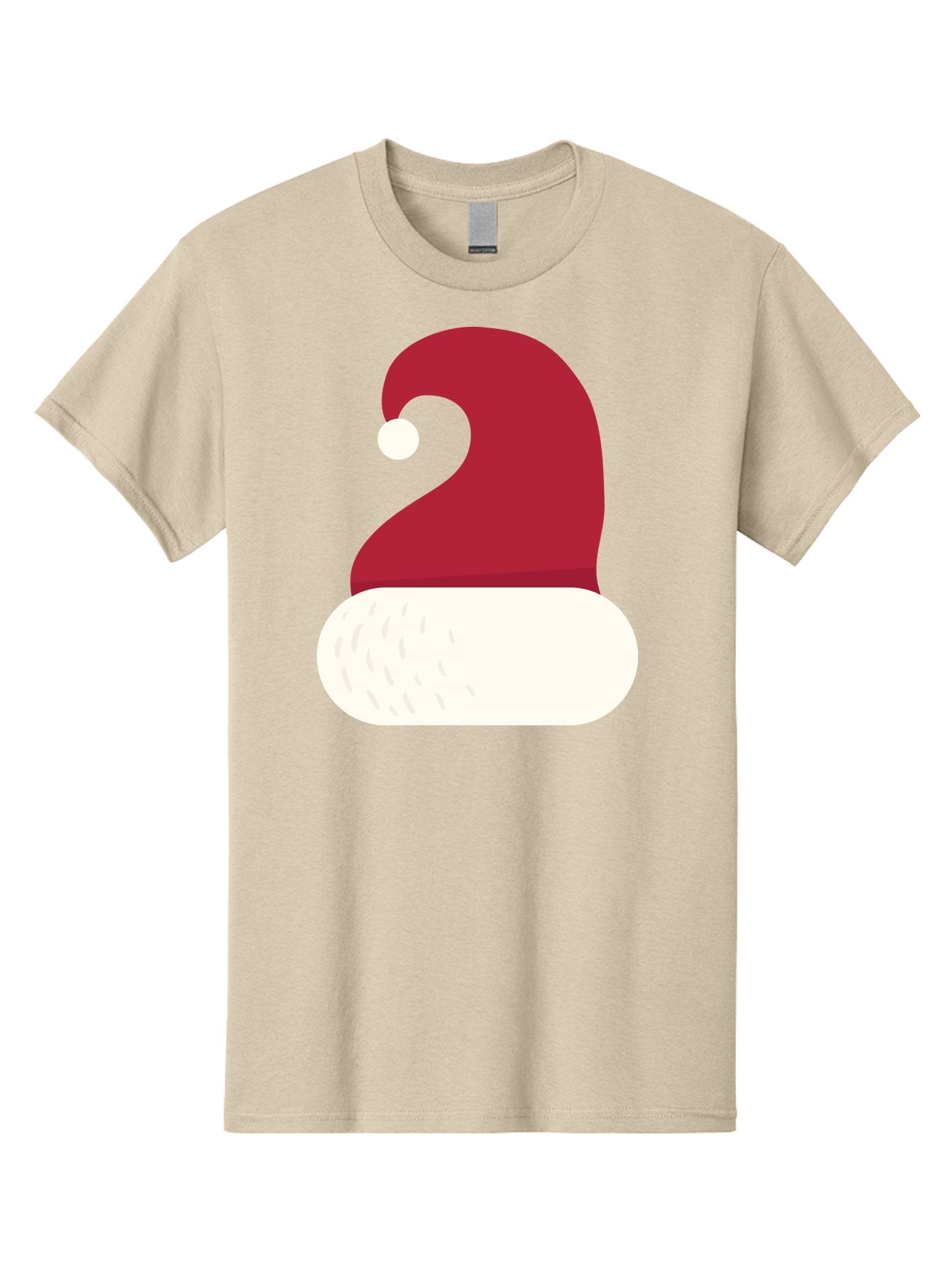 Santa-Hat Men'S Graphic Tee, 100% Cotton, Comfortable Casual Summer Wear, Machine Washable, Santa Hat, Christmas Hat, Red And White Hat, Winter Clothing, Festive Accessory, Holiday Fashion, Cartoon Style, Digital Illustration Aad135 9