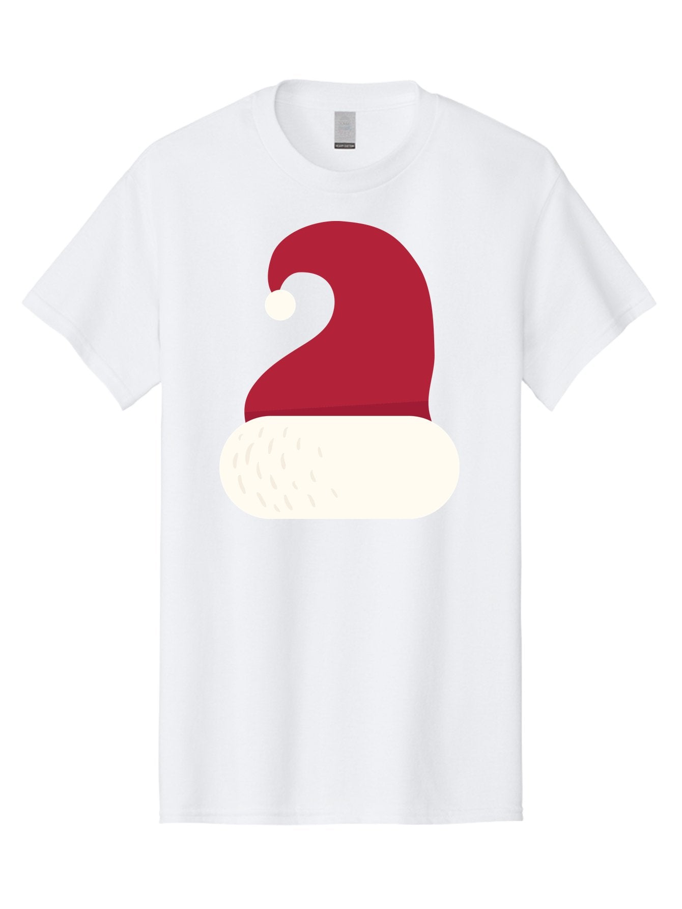 Santa-Hat Men'S Graphic Tee, 100% Cotton, Comfortable Casual Summer Wear, Machine Washable, Santa Hat, Christmas Hat, Red And White Hat, Winter Clothing, Festive Accessory, Holiday Fashion, Cartoon Style, Digital Illustration Aad135 7