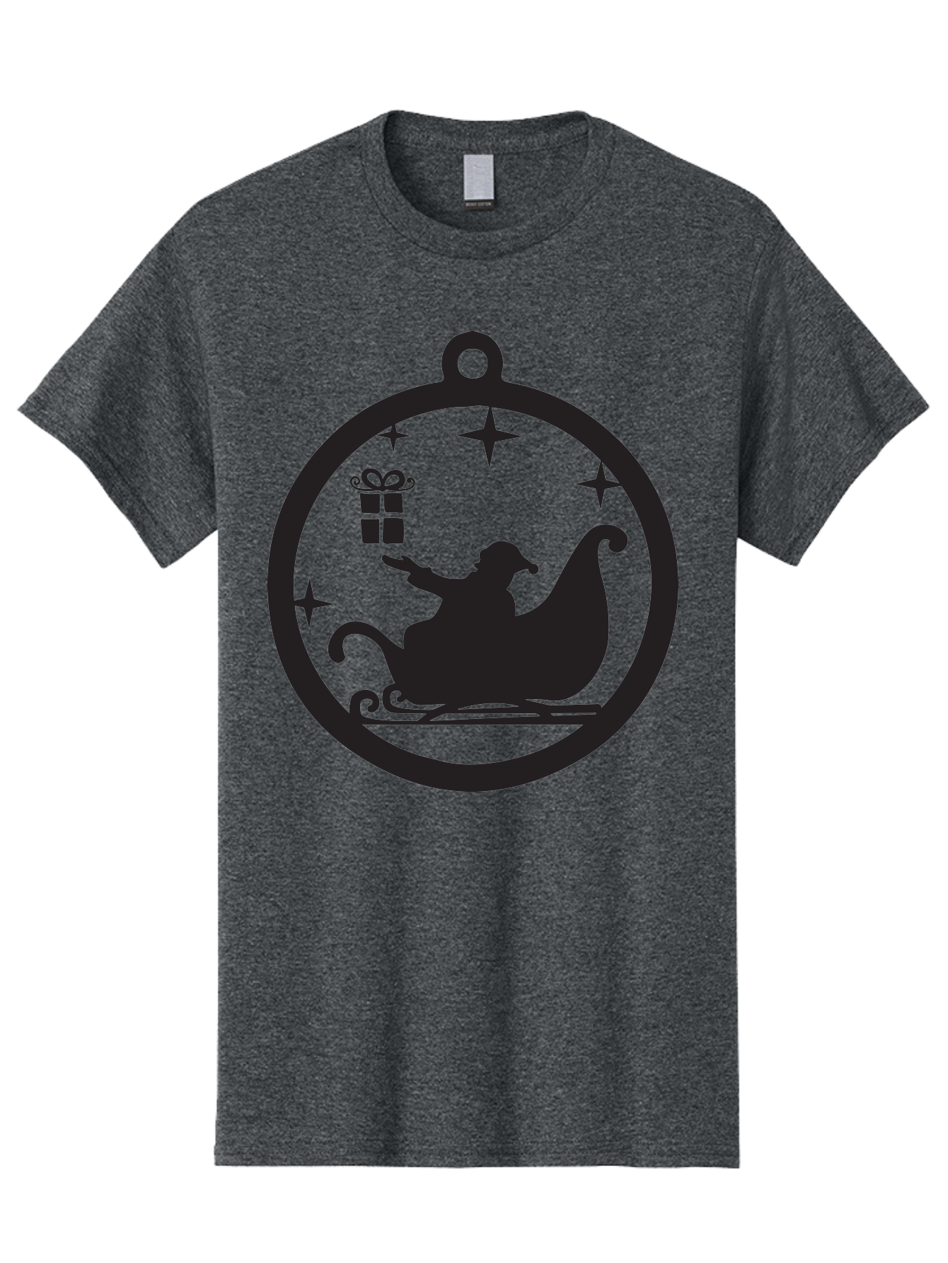 Santa-Sleigh-Ornament-1 Men'S Graphic Tee, 100% Cotton, Comfortable Casual Summer Wear, Machine Washable, Santa Claus, Christmas Gift, Sleigh Ride, Festive Holiday, Winter Wonderland, Gift Giving, Christmas Magic, Holiday Cheer Aad137 25