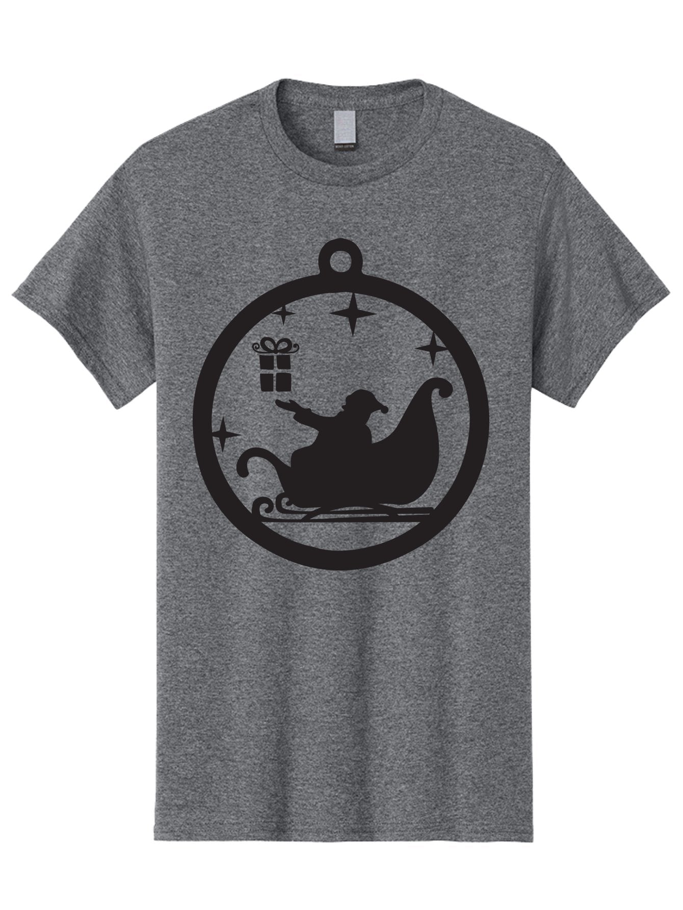 Santa-Sleigh-Ornament-1 Men'S Graphic Tee, 100% Cotton, Comfortable Casual Summer Wear, Machine Washable, Santa Claus, Christmas Gift, Sleigh Ride, Festive Holiday, Winter Wonderland, Gift Giving, Christmas Magic, Holiday Cheer Aad137 10
