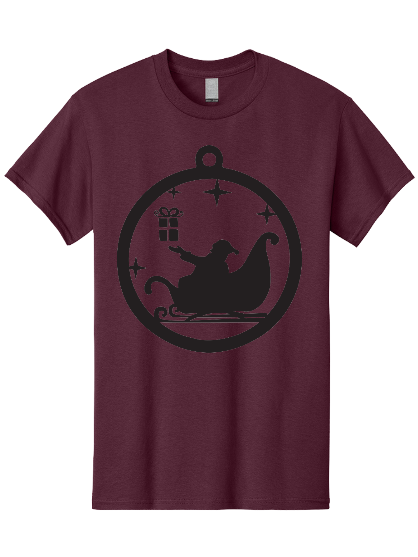 Santa-Sleigh-Ornament-1 Men'S Graphic Tee, 100% Cotton, Comfortable Casual Summer Wear, Machine Washable, Santa Claus, Christmas Gift, Sleigh Ride, Festive Holiday, Winter Wonderland, Gift Giving, Christmas Magic, Holiday Cheer Aad137 19