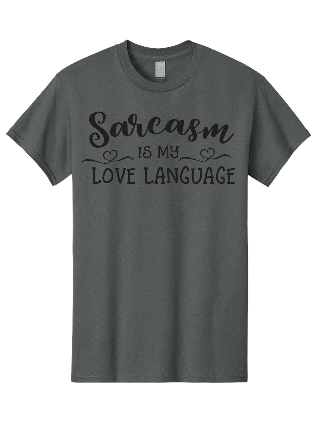 Sarcasm-Is-My-Love-Language Men'S Graphic Tee, 100% Cotton, Comfortable Casual Summer Wear, Machine Washable, Sarcasm, Love Language, Funny Quote, Humorous Phrase, Witty Saying, Heartwarming Text, Cute Design, Quirky Expression, Aad141 11
