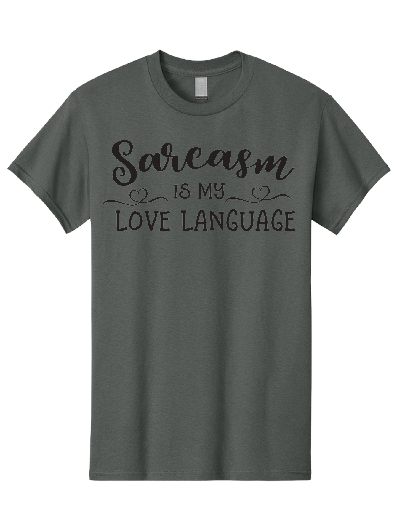 Sarcasm-Is-My-Love-Language Men'S Graphic Tee, 100% Cotton, Comfortable Casual Summer Wear, Machine Washable, Sarcasm, Love Language, Funny Quote, Humorous Phrase, Witty Saying, Heartwarming Text, Cute Design, Quirky Expression, Aad141 7