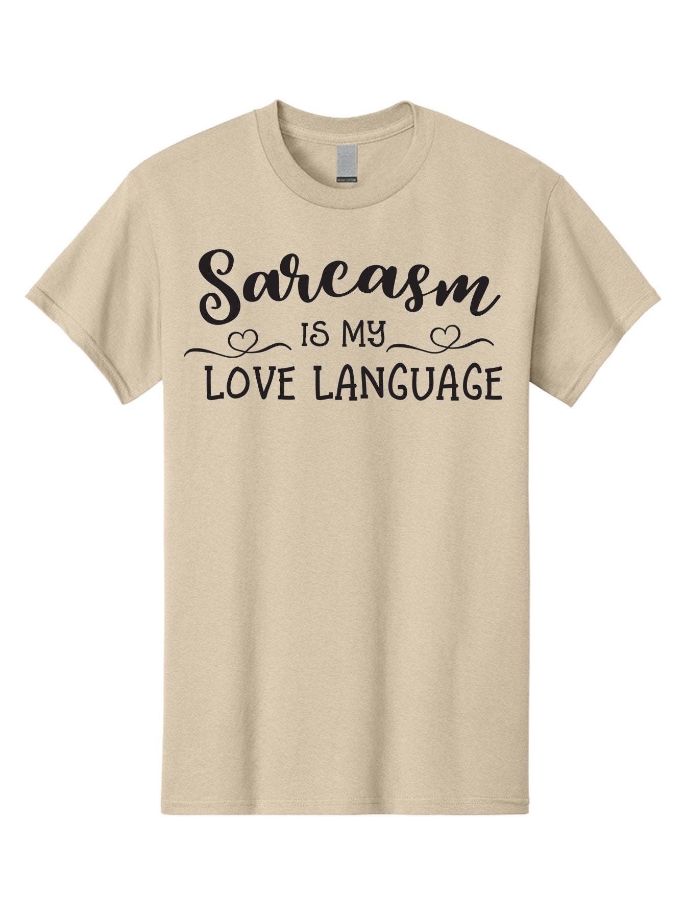 Sarcasm-Is-My-Love-Language Men'S Graphic Tee, 100% Cotton, Comfortable Casual Summer Wear, Machine Washable, Sarcasm, Love Language, Funny Quote, Humorous Phrase, Witty Saying, Heartwarming Text, Cute Design, Quirky Expression, Aad141 6