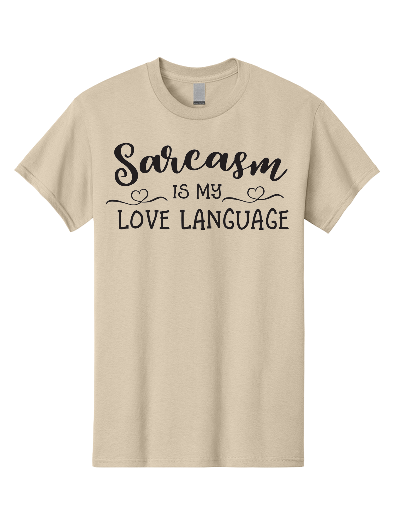 Sarcasm-Is-My-Love-Language Men'S Graphic Tee, 100% Cotton, Comfortable Casual Summer Wear, Machine Washable, Sarcasm, Love Language, Funny Quote, Humorous Phrase, Witty Saying, Heartwarming Text, Cute Design, Quirky Expression, Aad141 13