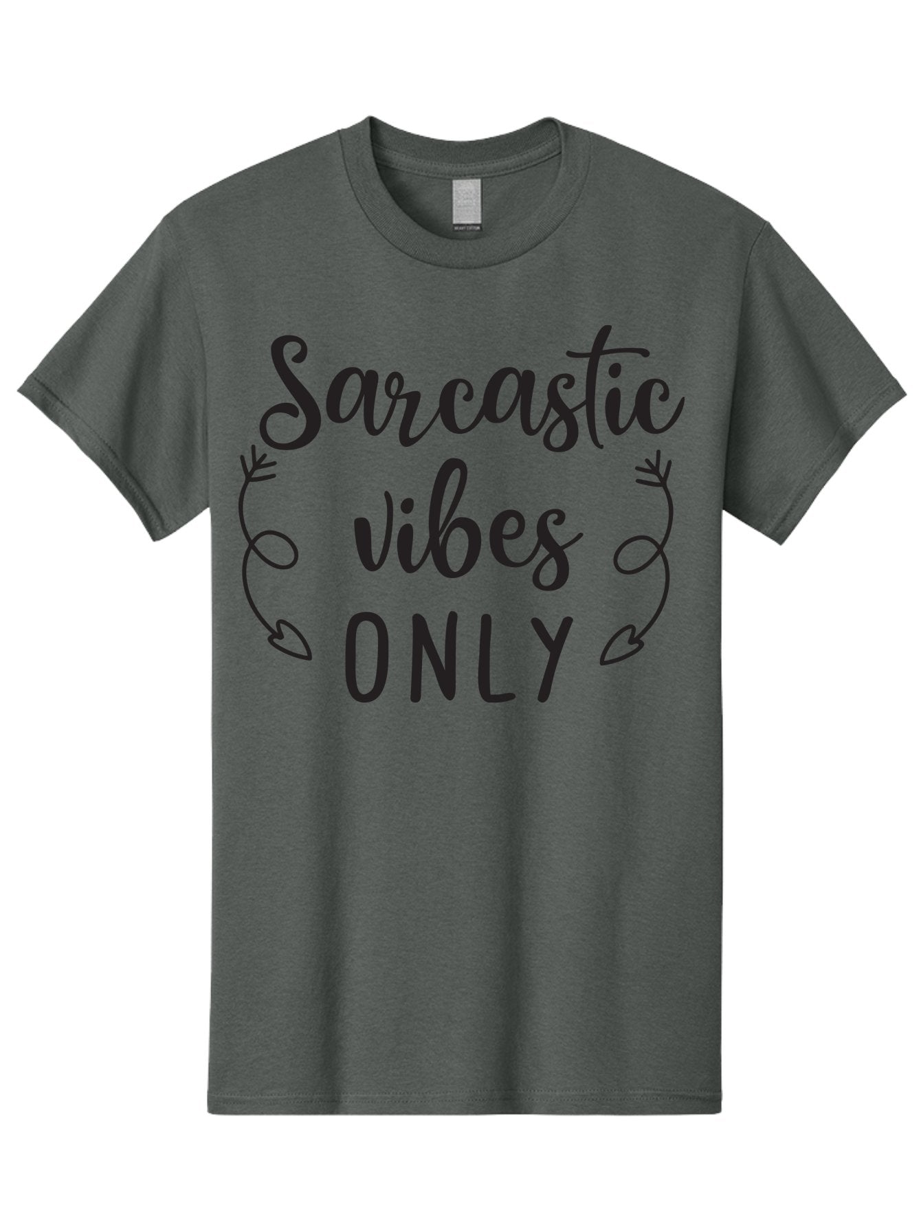Sarcastic-Vibes-Only Men'S Graphic Tee, 100% Cotton, Comfortable Casual Summer Wear, Machine Washable, Sarcastic Vibes, Funny Quotes, Humorous Sayings, Witty Remarks, Sassy Phrases, Irony, Playful Teasing, Trendy Graphic Aad143 8