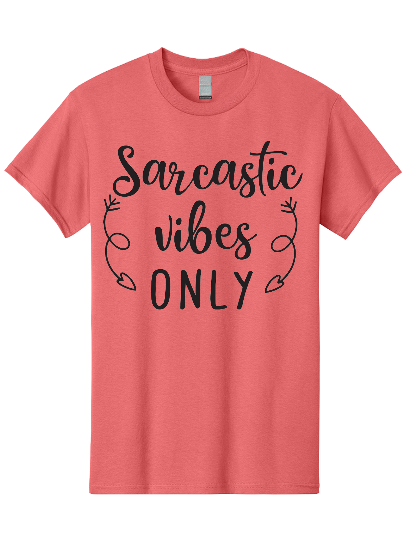 Sarcastic-Vibes-Only Men'S Graphic Tee, 100% Cotton, Comfortable Casual Summer Wear, Machine Washable, Sarcastic Vibes, Funny Quotes, Humorous Sayings, Witty Remarks, Sassy Phrases, Irony, Playful Teasing, Trendy Graphic Aad143