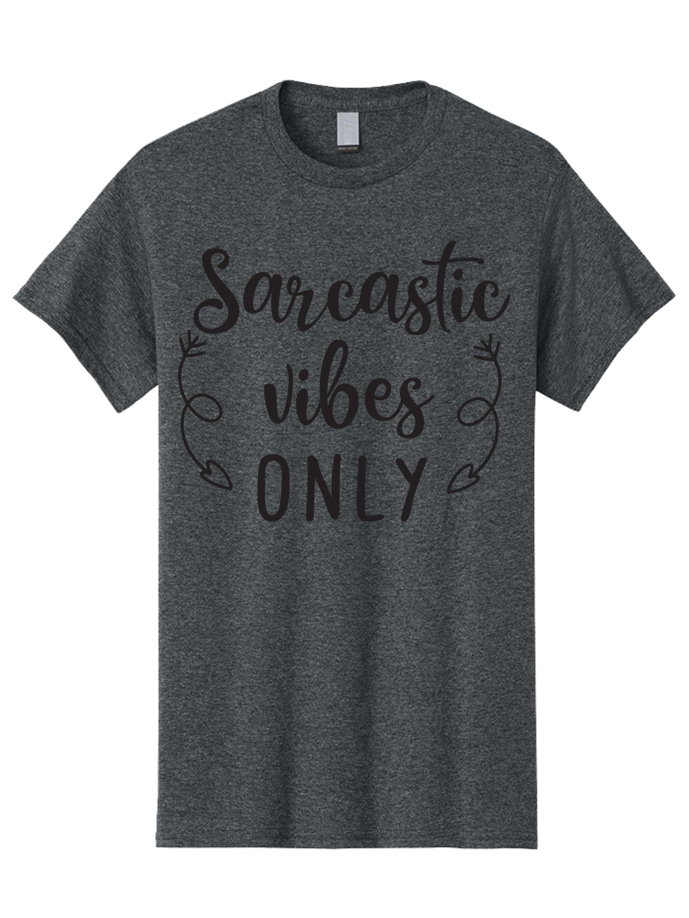 Sarcastic-Vibes-Only Men'S Graphic Tee, 100% Cotton, Comfortable Casual Summer Wear, Machine Washable, Sarcastic Vibes, Funny Quotes, Humorous Sayings, Witty Remarks, Sassy Phrases, Irony, Playful Teasing, Trendy Graphic Aad143 4