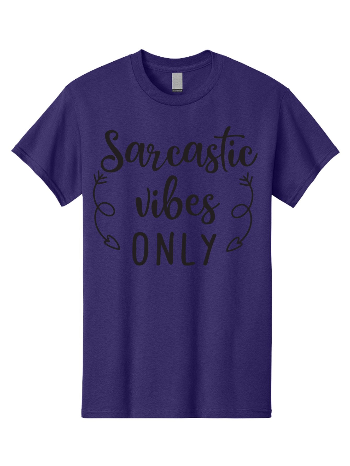 Sarcastic-Vibes-Only Men'S Graphic Tee, 100% Cotton, Comfortable Casual Summer Wear, Machine Washable, Sarcastic Vibes, Funny Quotes, Humorous Sayings, Witty Remarks, Sassy Phrases, Irony, Playful Teasing, Trendy Graphic Aad143 5