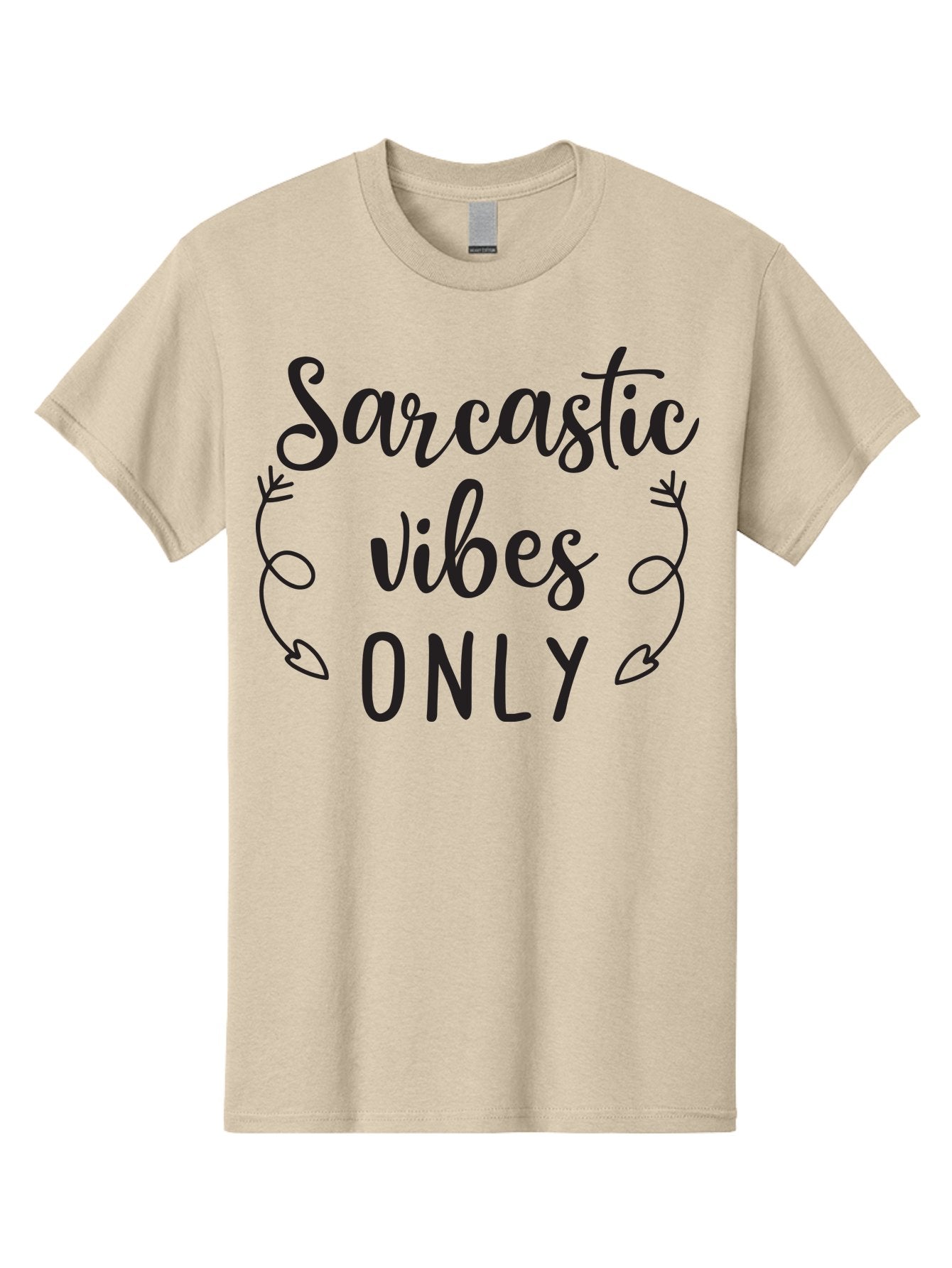 Sarcastic-Vibes-Only Men'S Graphic Tee, 100% Cotton, Comfortable Casual Summer Wear, Machine Washable, Sarcastic Vibes, Funny Quotes, Humorous Sayings, Witty Remarks, Sassy Phrases, Irony, Playful Teasing, Trendy Graphic Aad143 7
