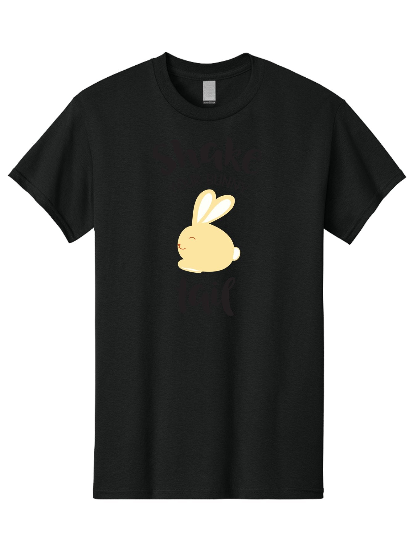 Shake-Your-Bunny-Tail Men'S Graphic Tee, 100% Cotton, Comfortable Casual Summer Wear, Machine Washable, Funny Bunny Graphic, Cute Cartoon Rabbit, Easter-Themed Design, Humorous Phrase, Shake Your Bunny Tail, Yellow Bunny Illustration, Aad151 9