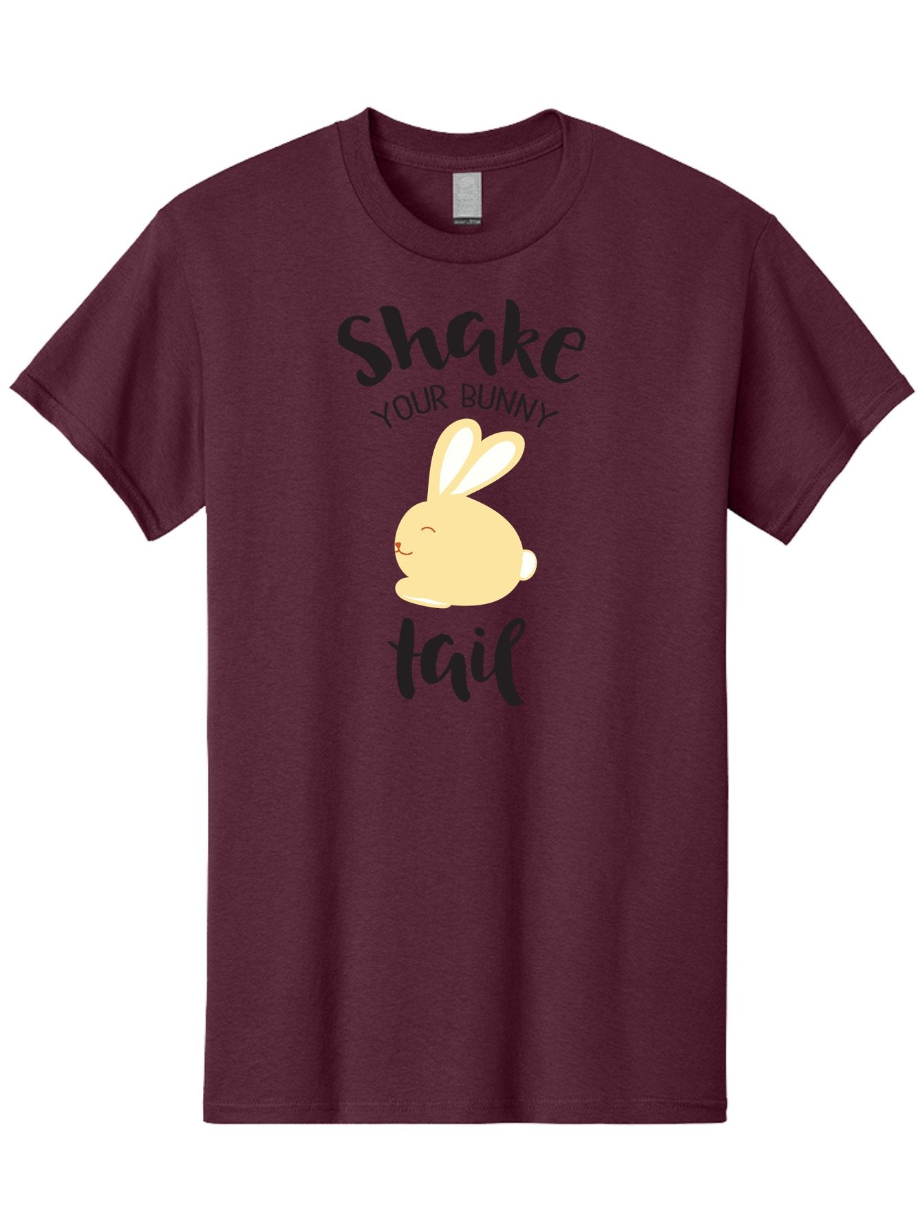 Shake-Your-Bunny-Tail Men'S Graphic Tee, 100% Cotton, Comfortable Casual Summer Wear, Machine Washable, Funny Bunny Graphic, Cute Cartoon Rabbit, Easter-Themed Design, Humorous Phrase, Shake Your Bunny Tail, Yellow Bunny Illustration, Aad151 10
