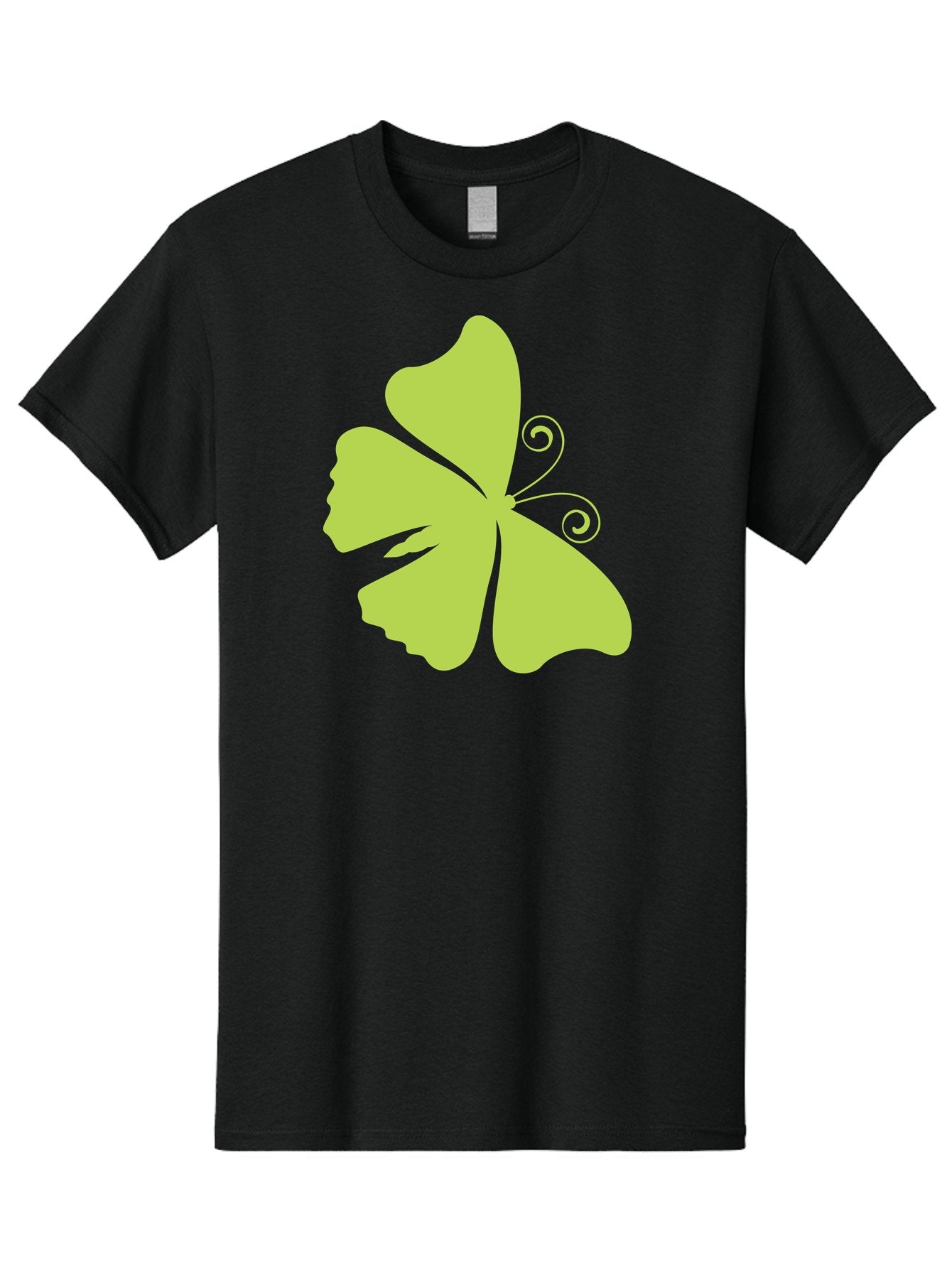 Shamrock-Graphic Men'S Graphic Tee, 100% Cotton, Comfortable Casual Summer Wear, Machine Washable, Clover Silhouette, Shamrock Graphic, Four-Leaf Clover, Irish Heritage, Luck Symbol, Green Leaf, Elegant Design, Minimalist Art, Simple Shapes Aad152 13