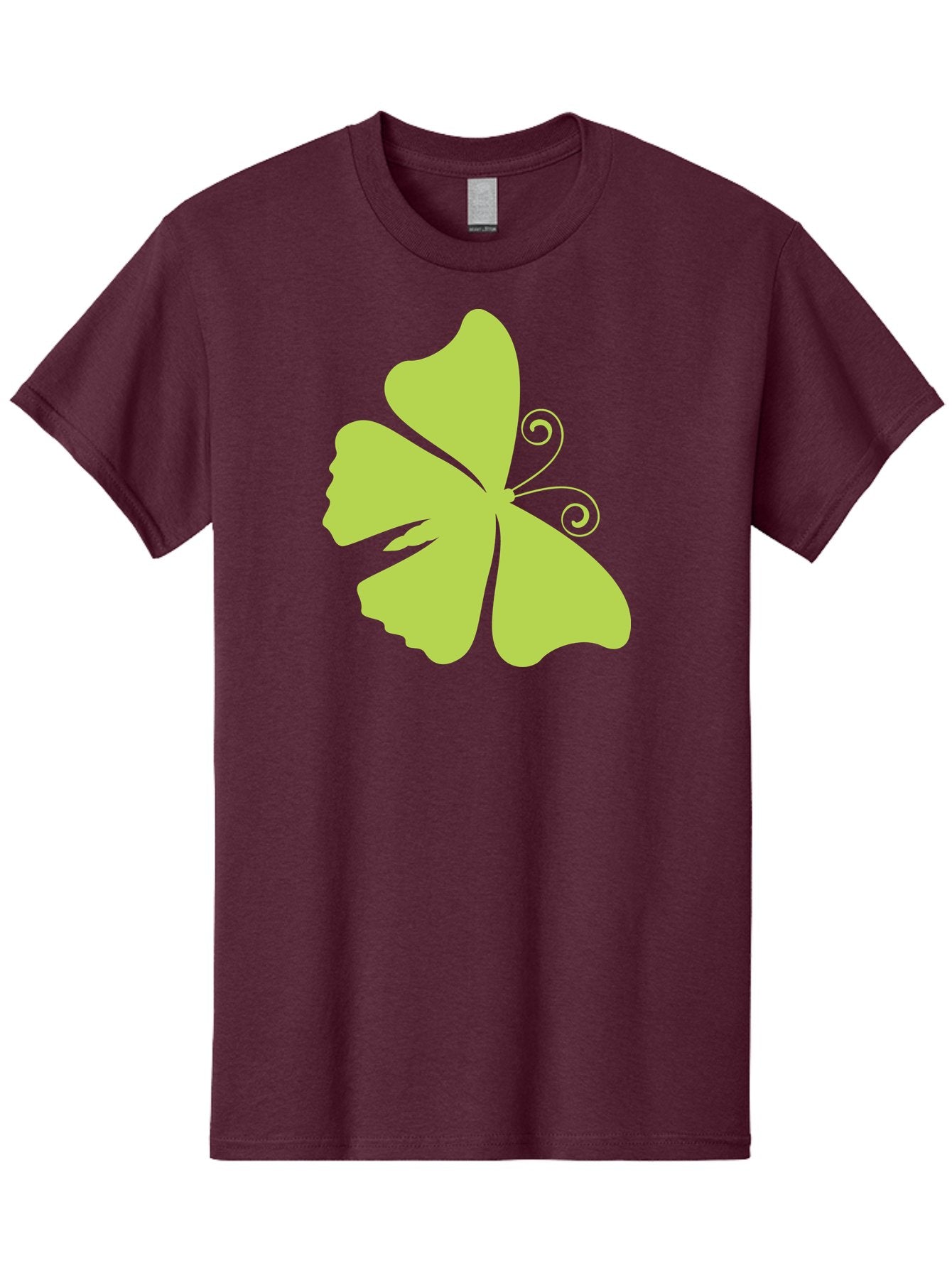 Shamrock-Graphic Men'S Graphic Tee, 100% Cotton, Comfortable Casual Summer Wear, Machine Washable, Clover Silhouette, Shamrock Graphic, Four-Leaf Clover, Irish Heritage, Luck Symbol, Green Leaf, Elegant Design, Minimalist Art, Simple Shapes Aad152