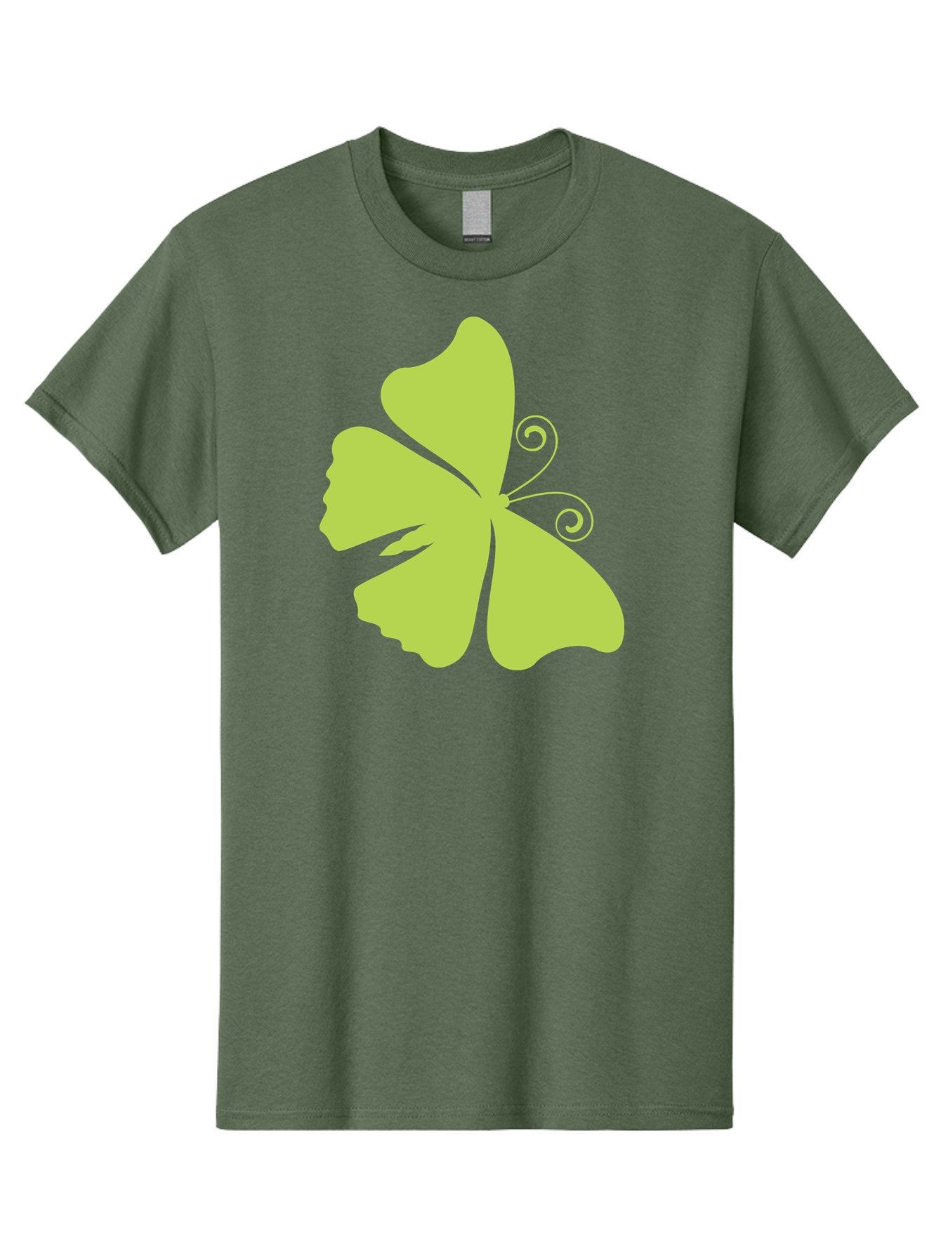 Shamrock-Graphic Men'S Graphic Tee, 100% Cotton, Comfortable Casual Summer Wear, Machine Washable, Clover Silhouette, Shamrock Graphic, Four-Leaf Clover, Irish Heritage, Luck Symbol, Green Leaf, Elegant Design, Minimalist Art, Simple Shapes Aad152 5