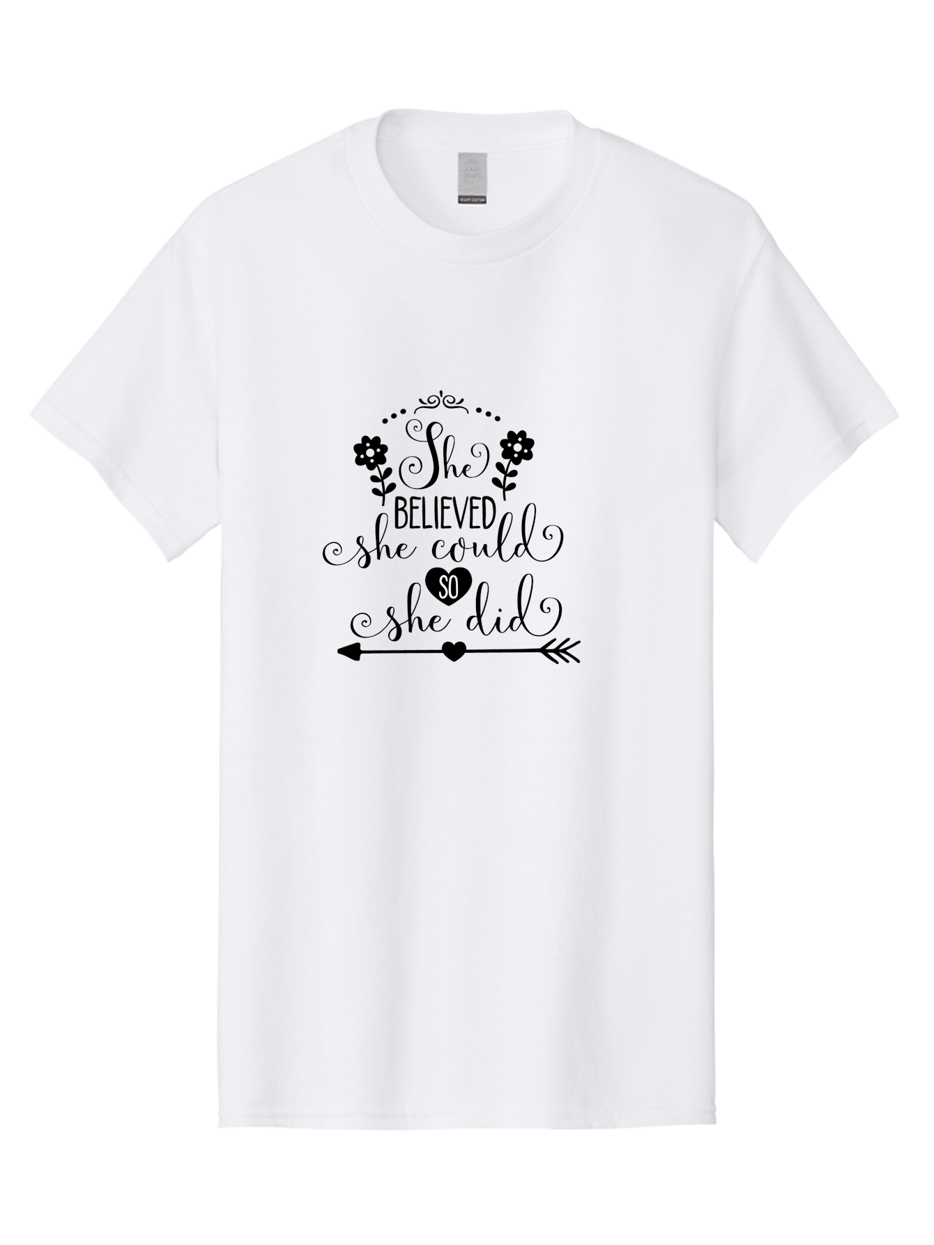 She-Believed-She-Could-So-She-Did Men'S Graphic Tee, 100% Cotton, Comfortable Casual Summer Wear, Machine Washable, Inspirational Quote, Motivational Phrase, Empowerment Message, Positive Affirmation, Female Empowerment, Believe In Yourself, Aad153 27