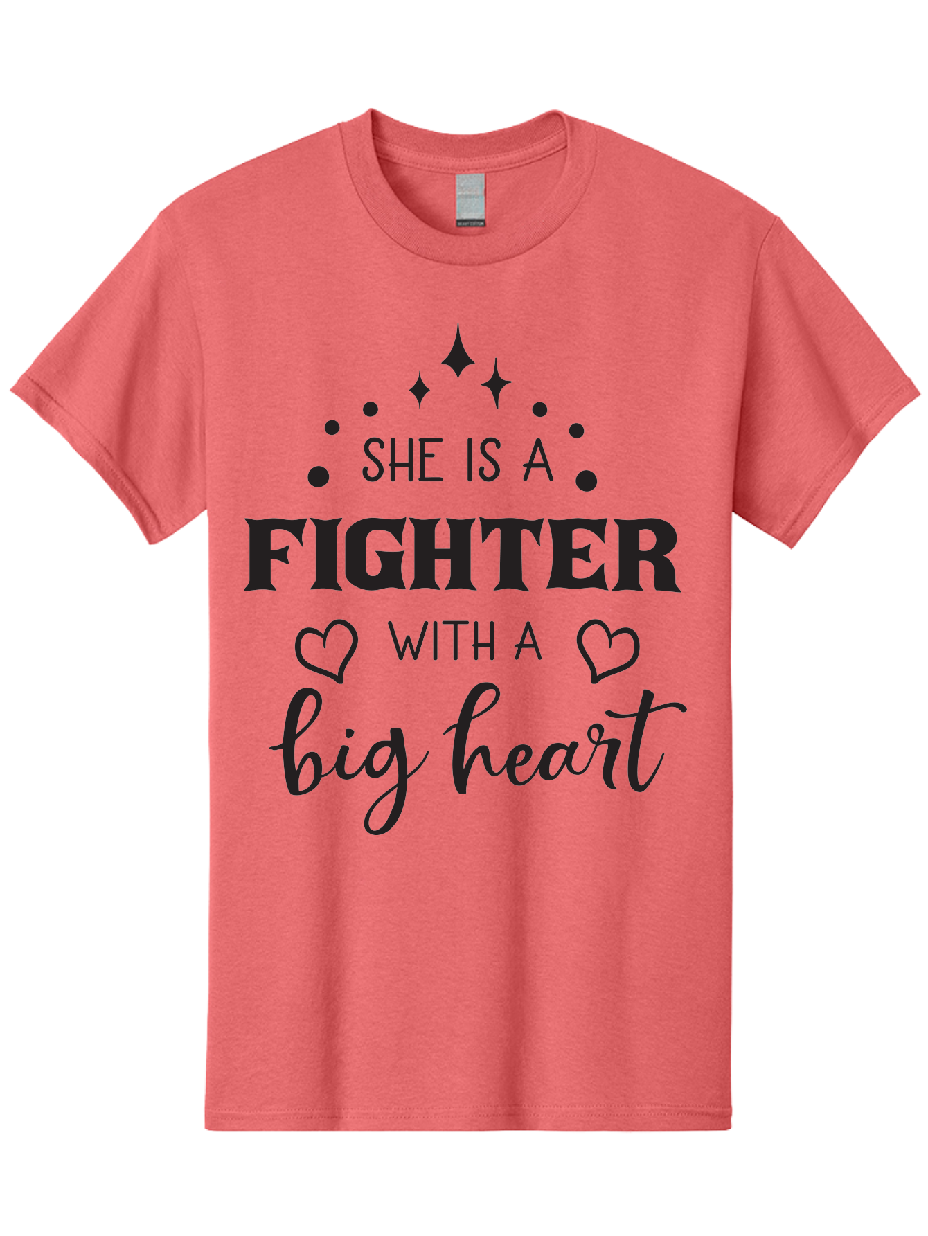 She-Is-A-Fighter Men'S Graphic Tee, 100% Cotton, Comfortable Casual Summer Wear, Machine Washable, Inspirational Quote, Motivational Phrase, Strong Woman, Fighter Mentality, Big Heart, Heartwarming Message, Empowerment, Positivity, Aad154 19