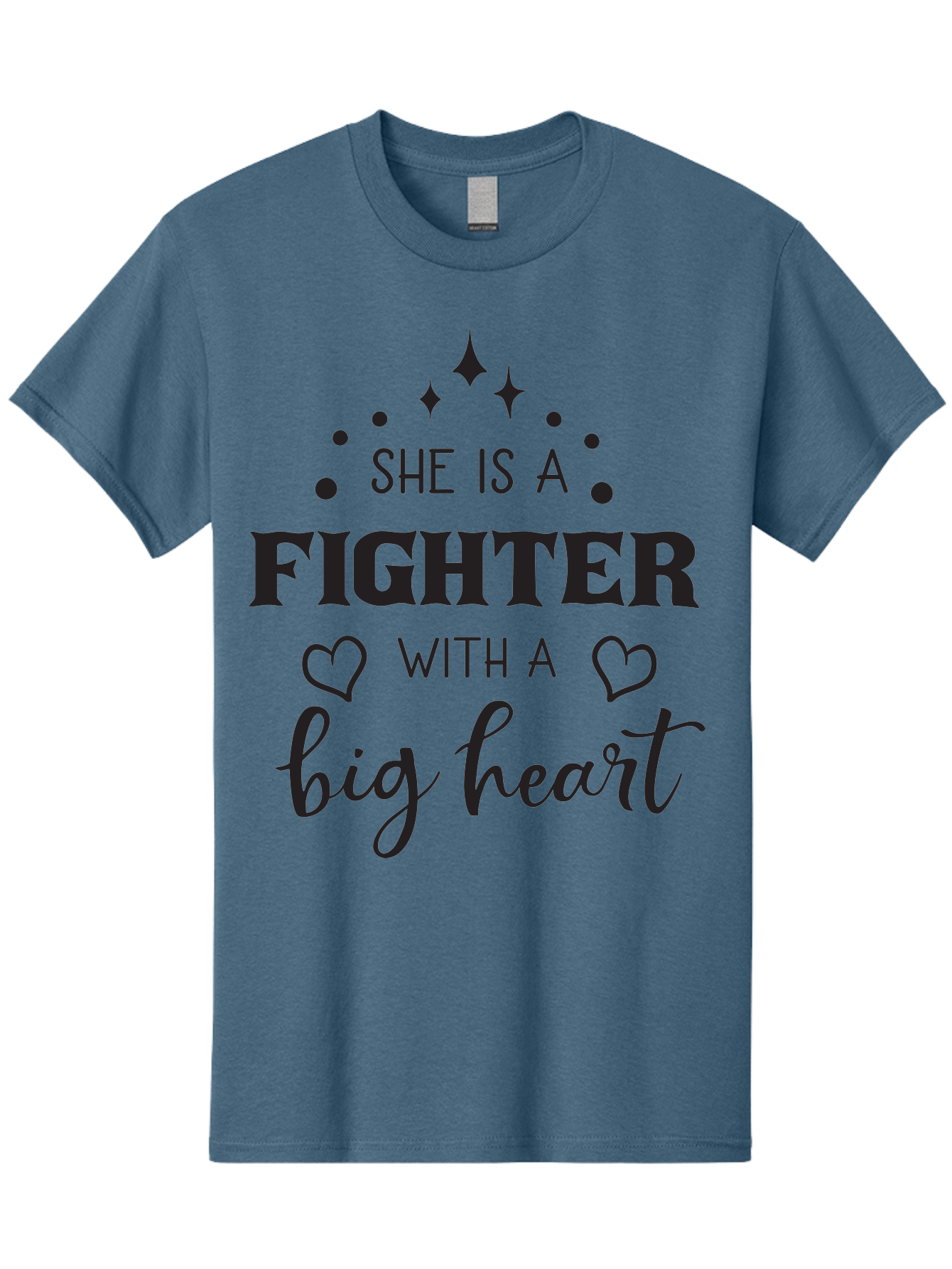 She-Is-A-Fighter Men'S Graphic Tee, 100% Cotton, Comfortable Casual Summer Wear, Machine Washable, Inspirational Quote, Motivational Phrase, Strong Woman, Fighter Mentality, Big Heart, Heartwarming Message, Empowerment, Positivity, Aad154 11