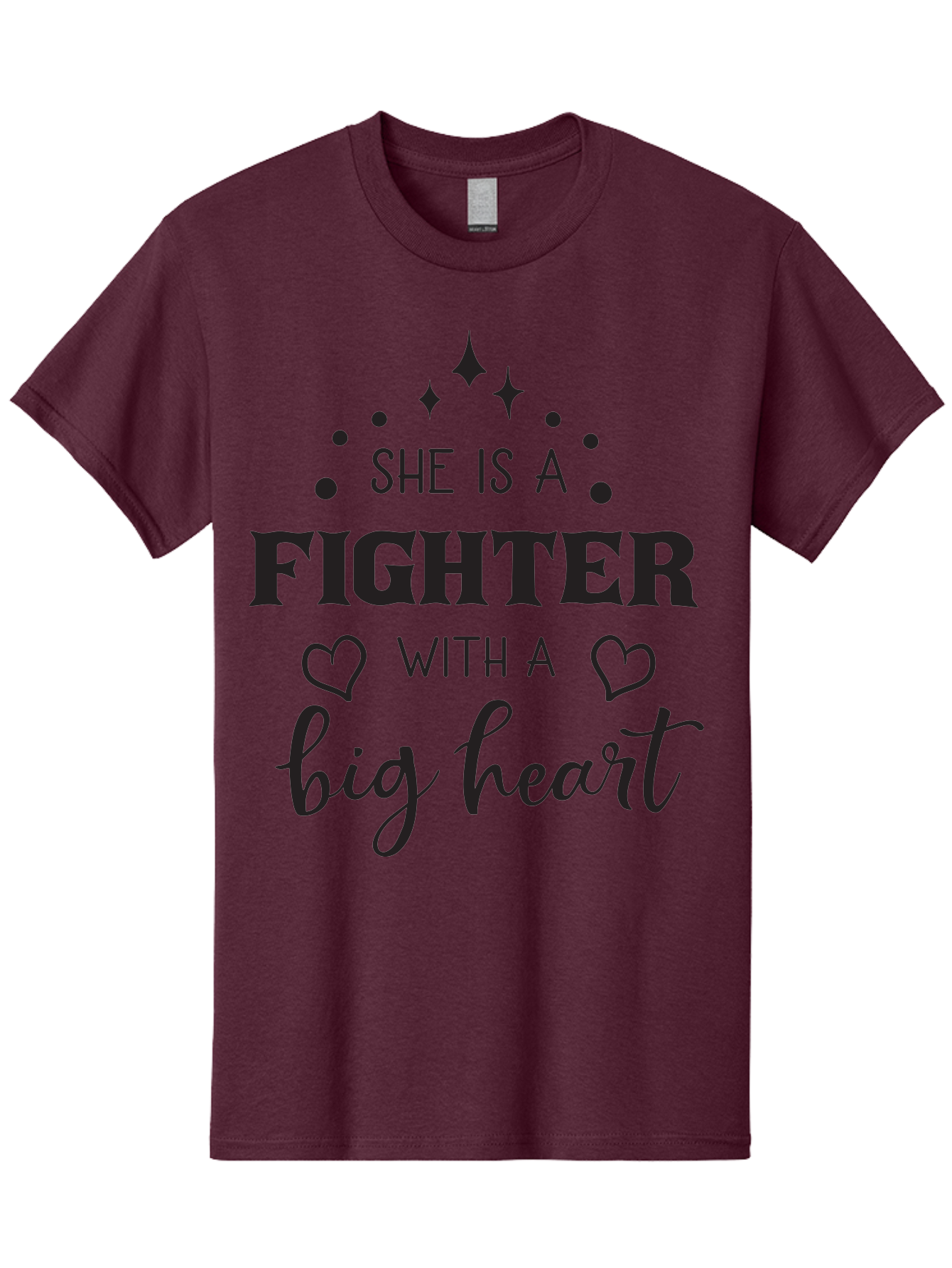 She-Is-A-Fighter Men'S Graphic Tee, 100% Cotton, Comfortable Casual Summer Wear, Machine Washable, Inspirational Quote, Motivational Phrase, Strong Woman, Fighter Mentality, Big Heart, Heartwarming Message, Empowerment, Positivity, Aad154 13
